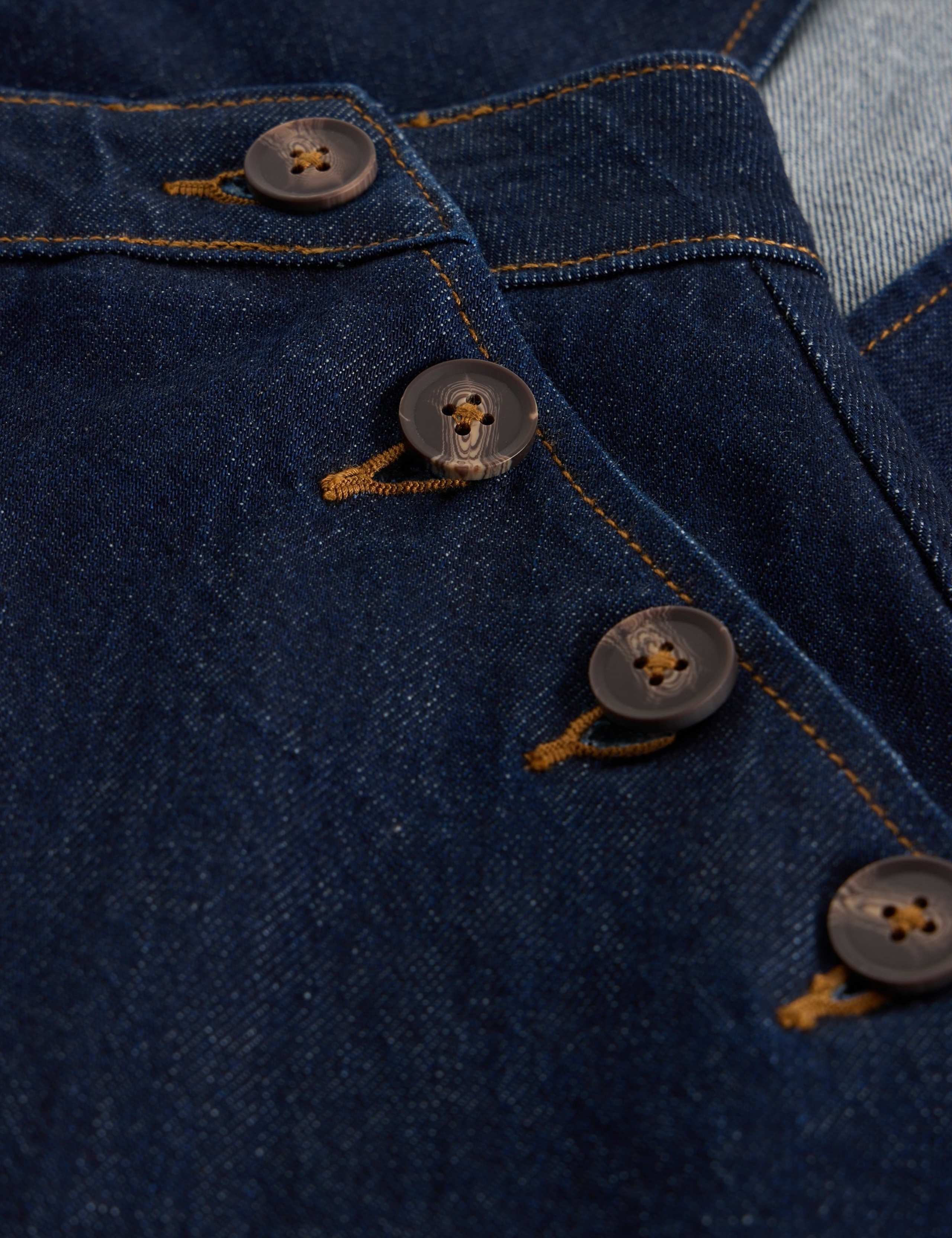 Cotton Rich Denim Button Detail Maxi Skirt 6 of 6