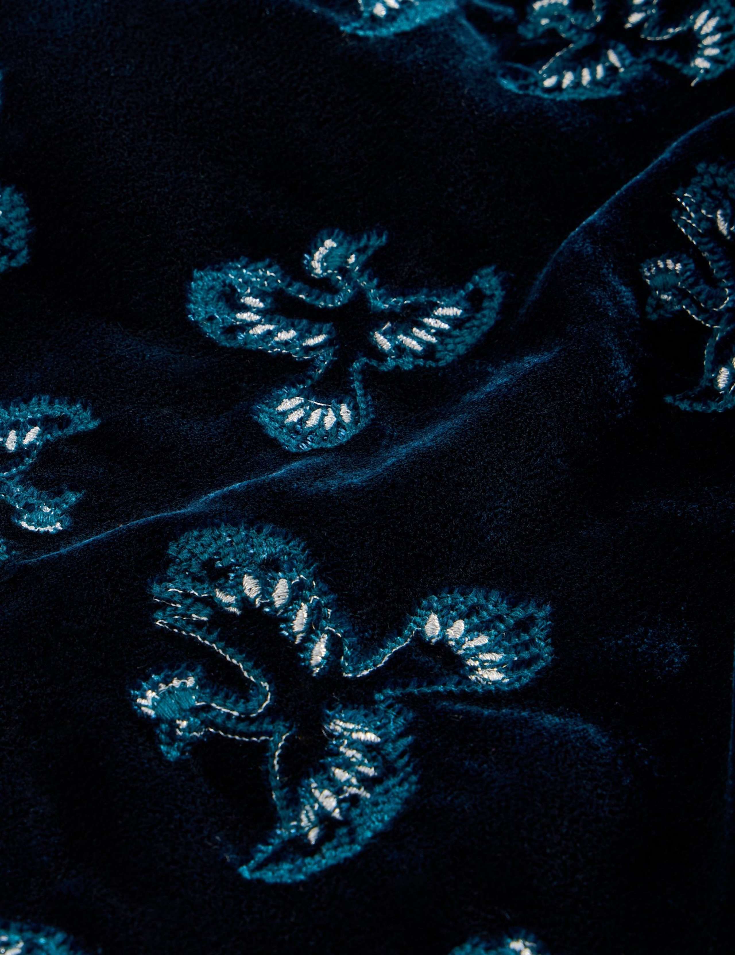 Velvet Metallic Embroidered Scarf 3 of 3