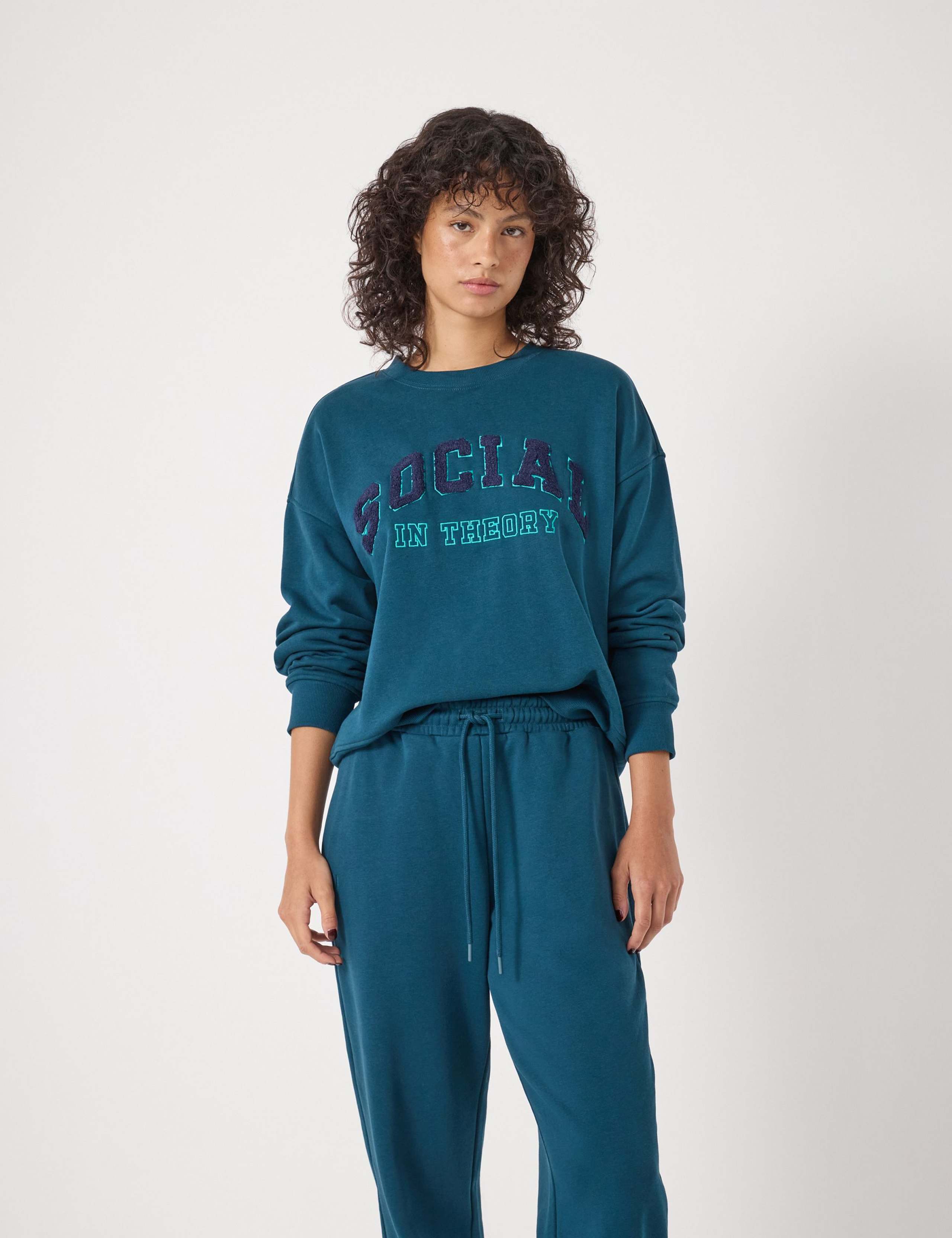 Cotton Rich Slogan Graphic Sweatshirt 4 of 5