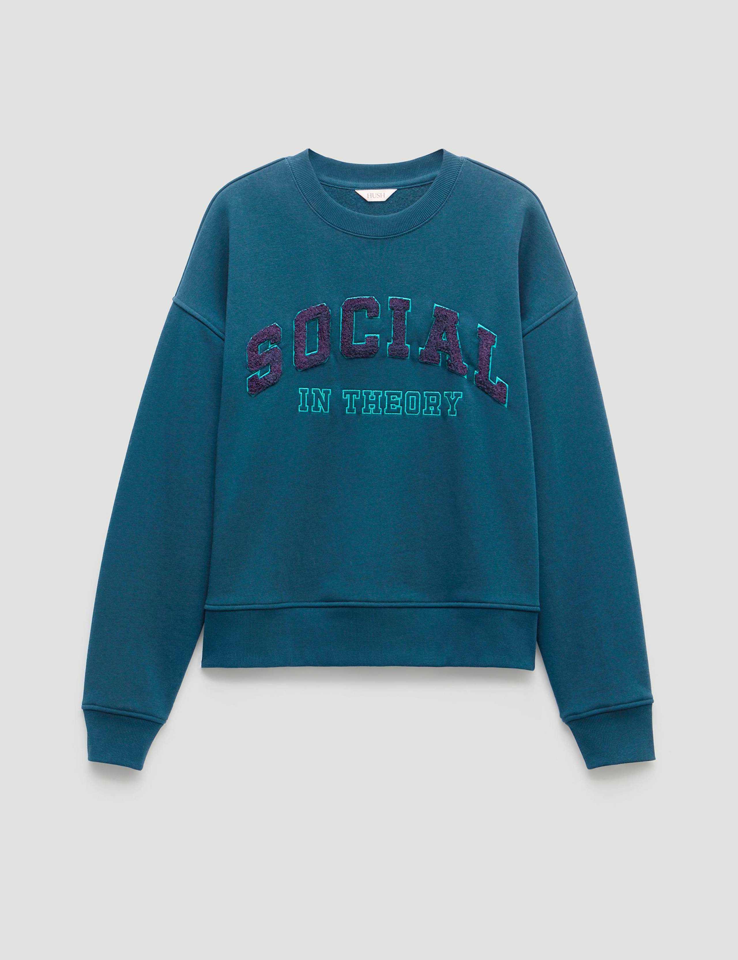 Cotton Rich Slogan Graphic Sweatshirt 2 of 5