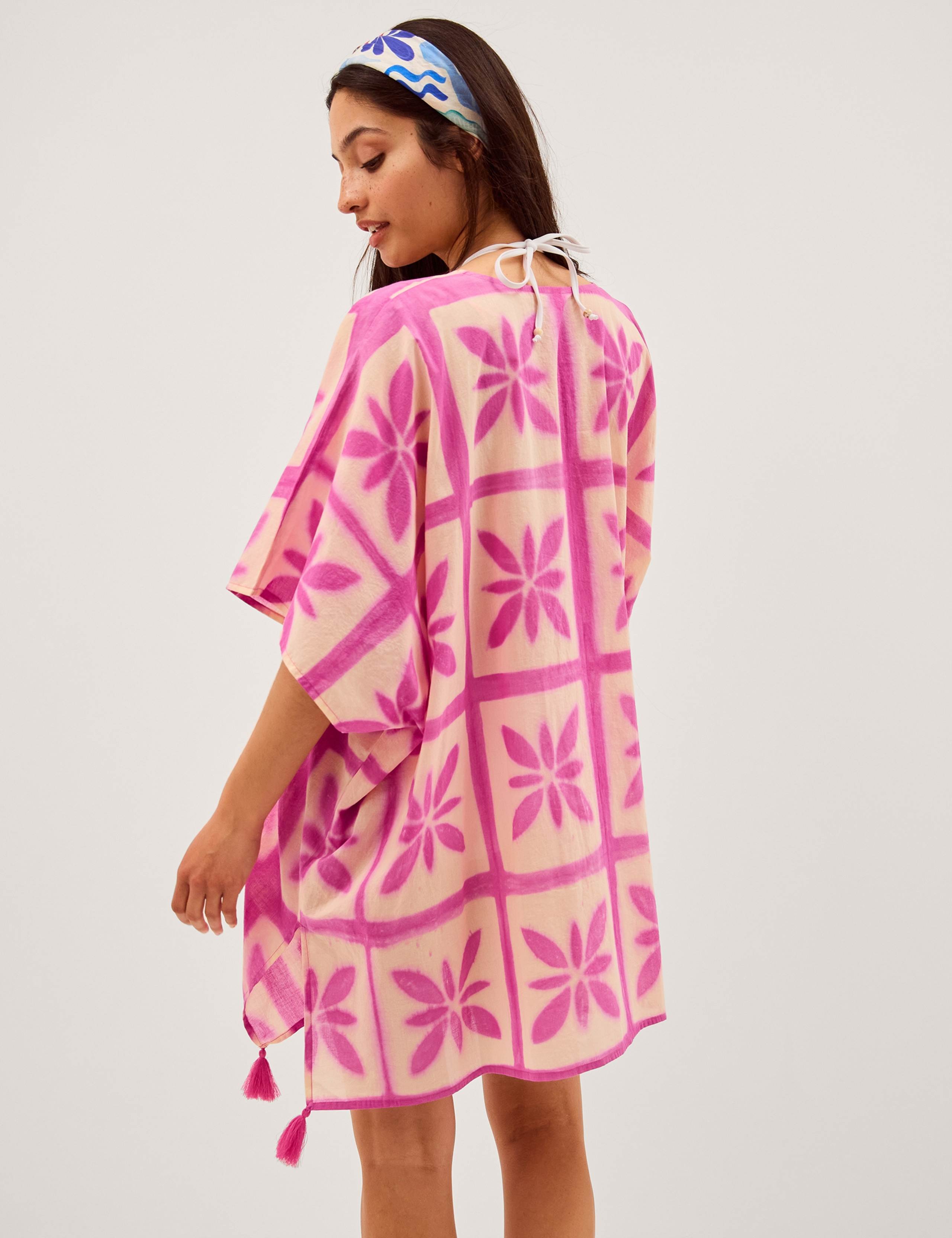 Pure Cotton Printed Kaftan Beach Dress 3 of 4