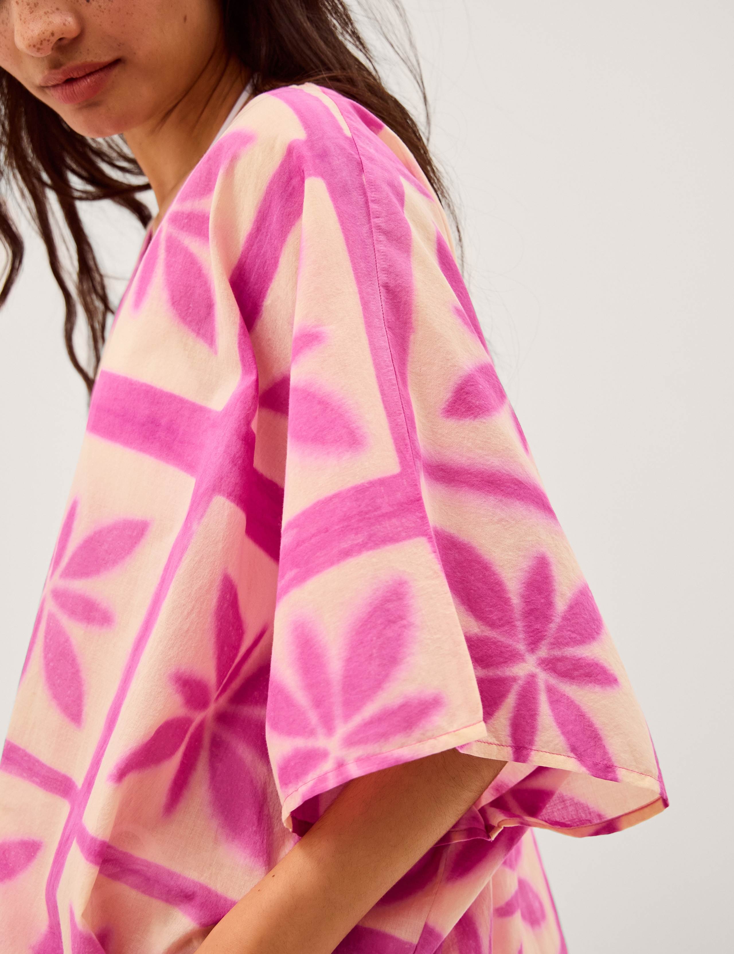 Pure Cotton Printed Kaftan Beach Dress 4 of 4