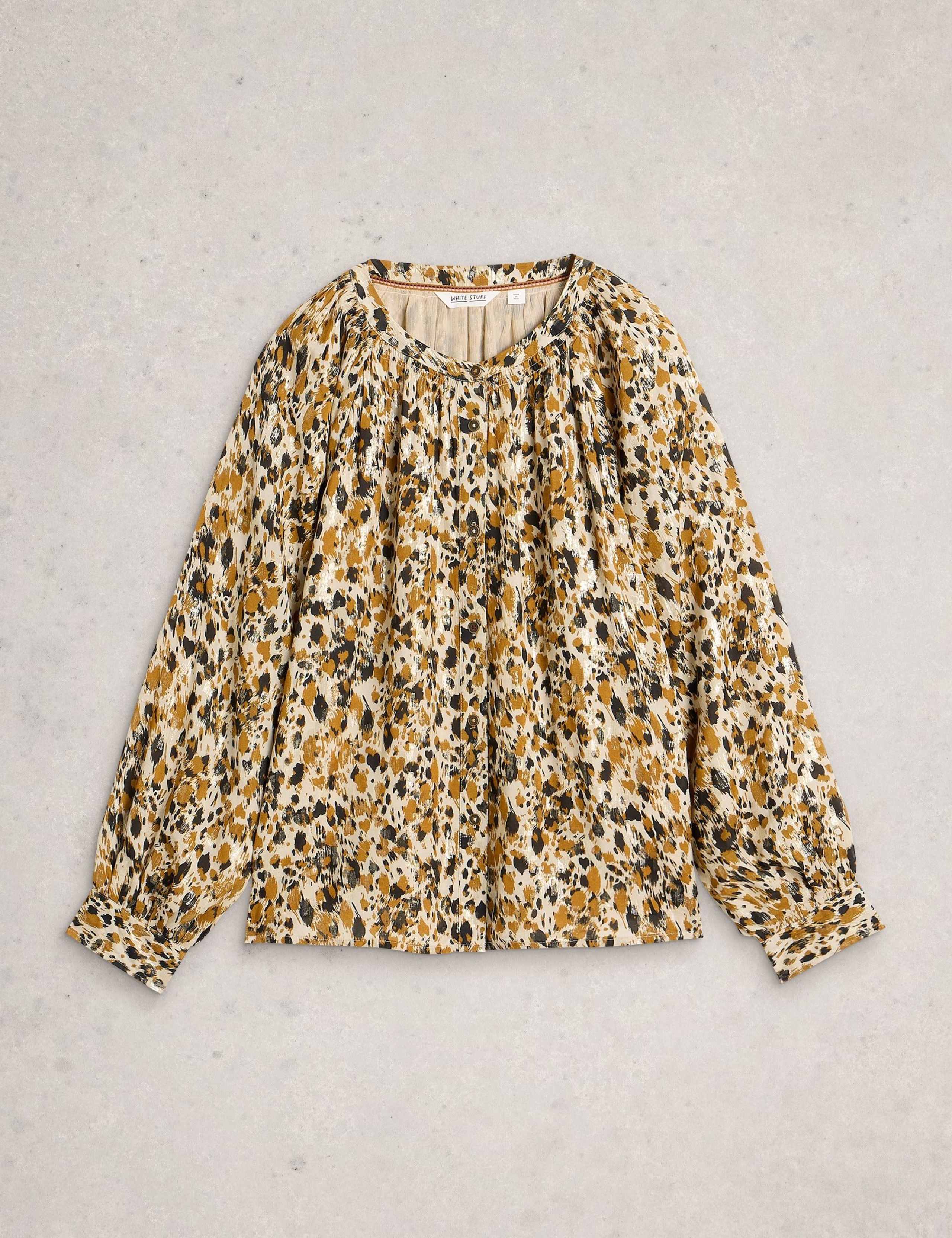 Metallic Printed Button Through Blouse 2 of 6