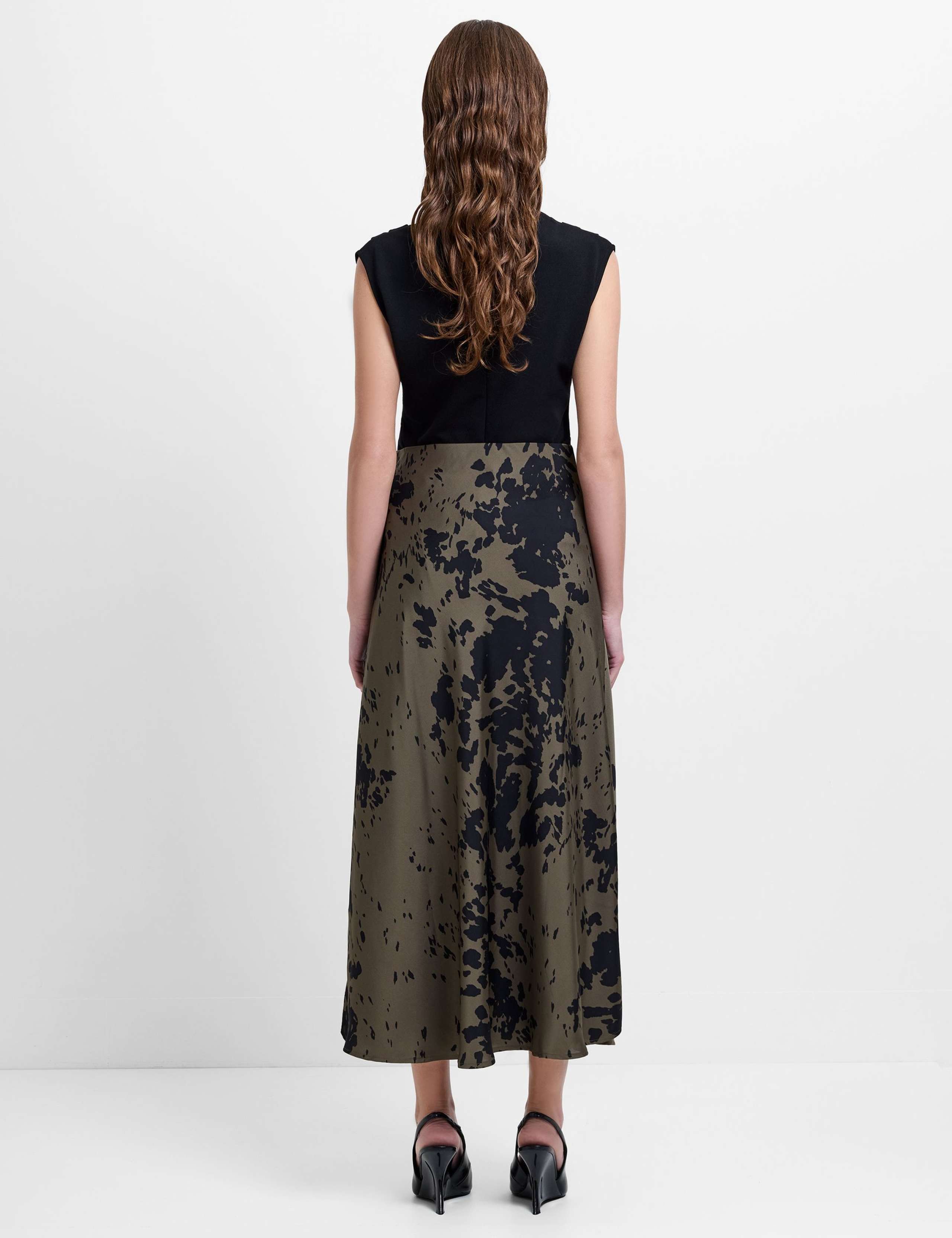 Printed Midi Slip Skirt 4 of 5