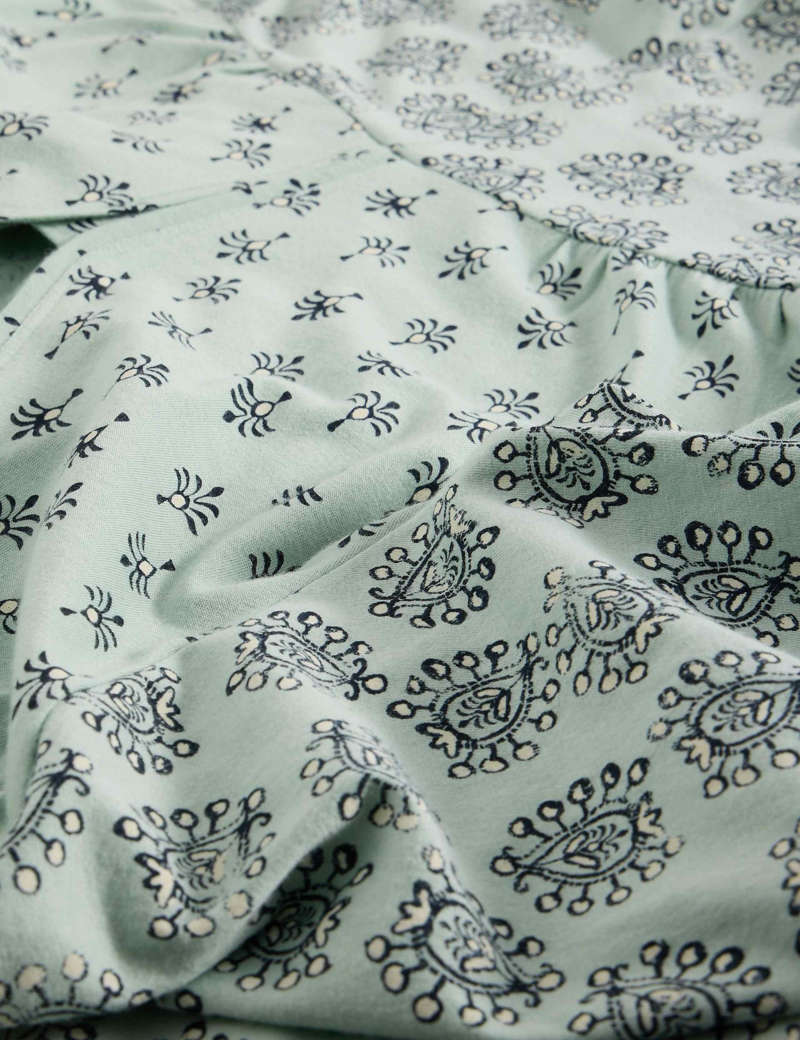 Cotton Blend Jersey Paisley Floral Tea Dress 6 of 6