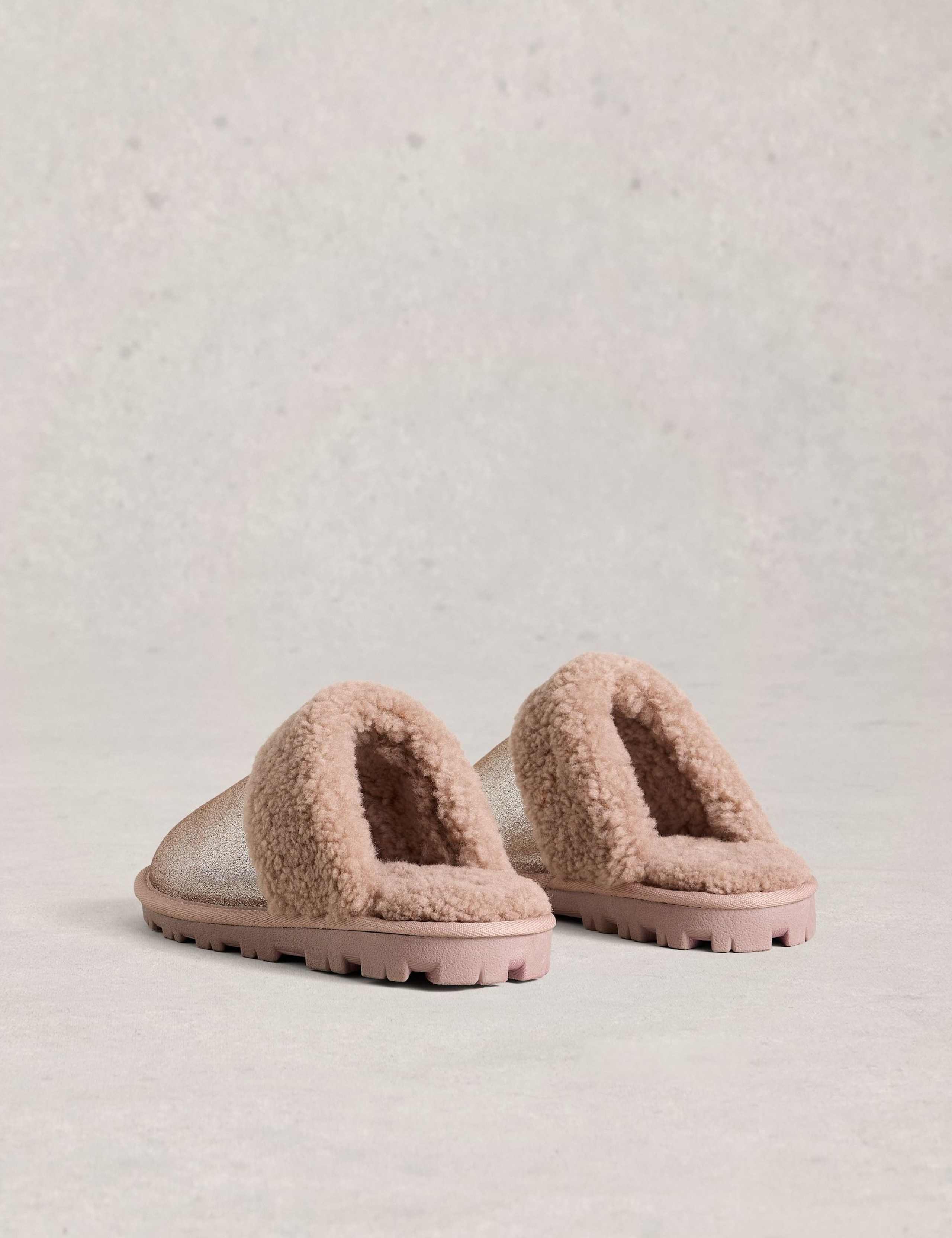 Suede Shearling Mule Slippers 2 of 4