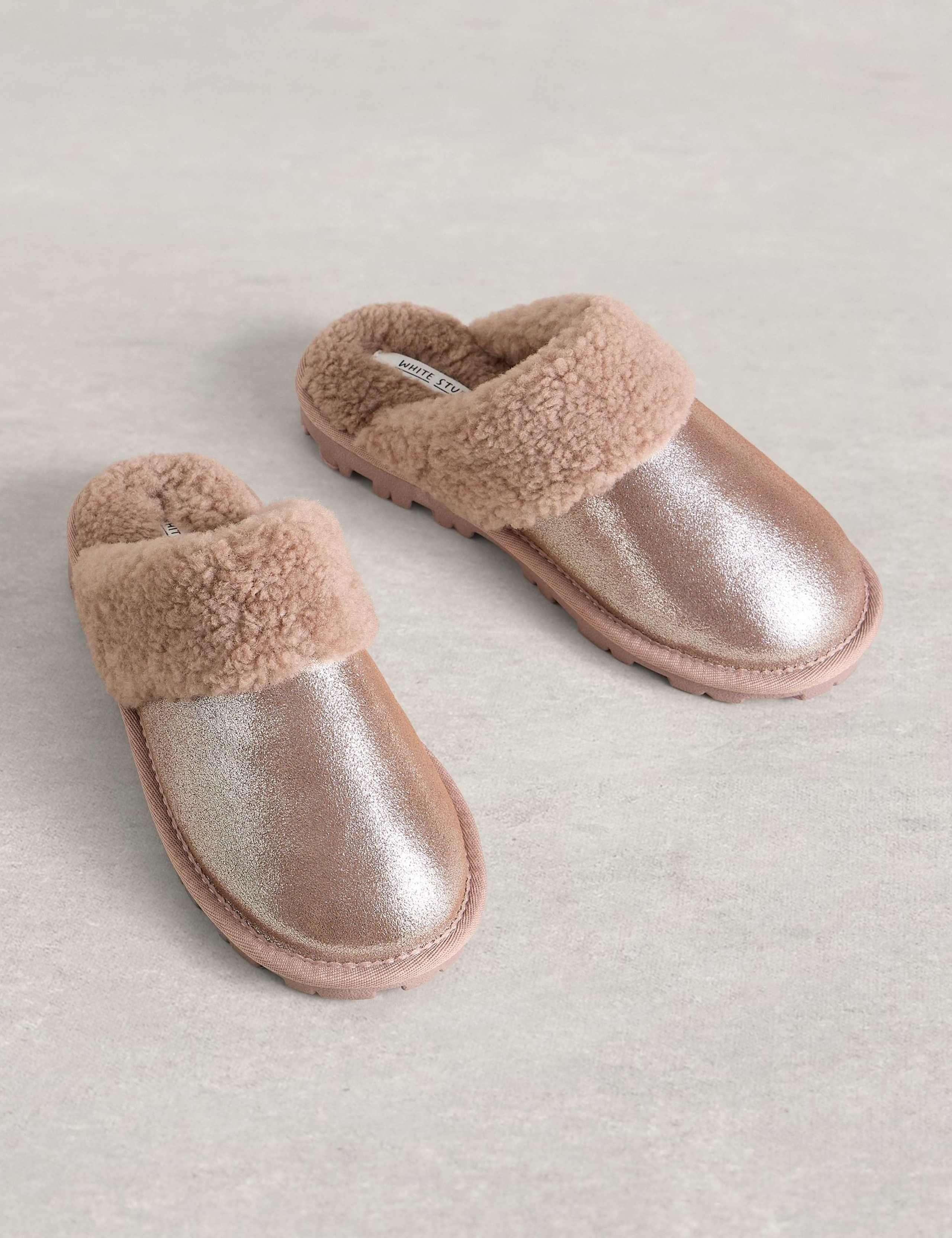 Suede Shearling Mule Slippers 3 of 4