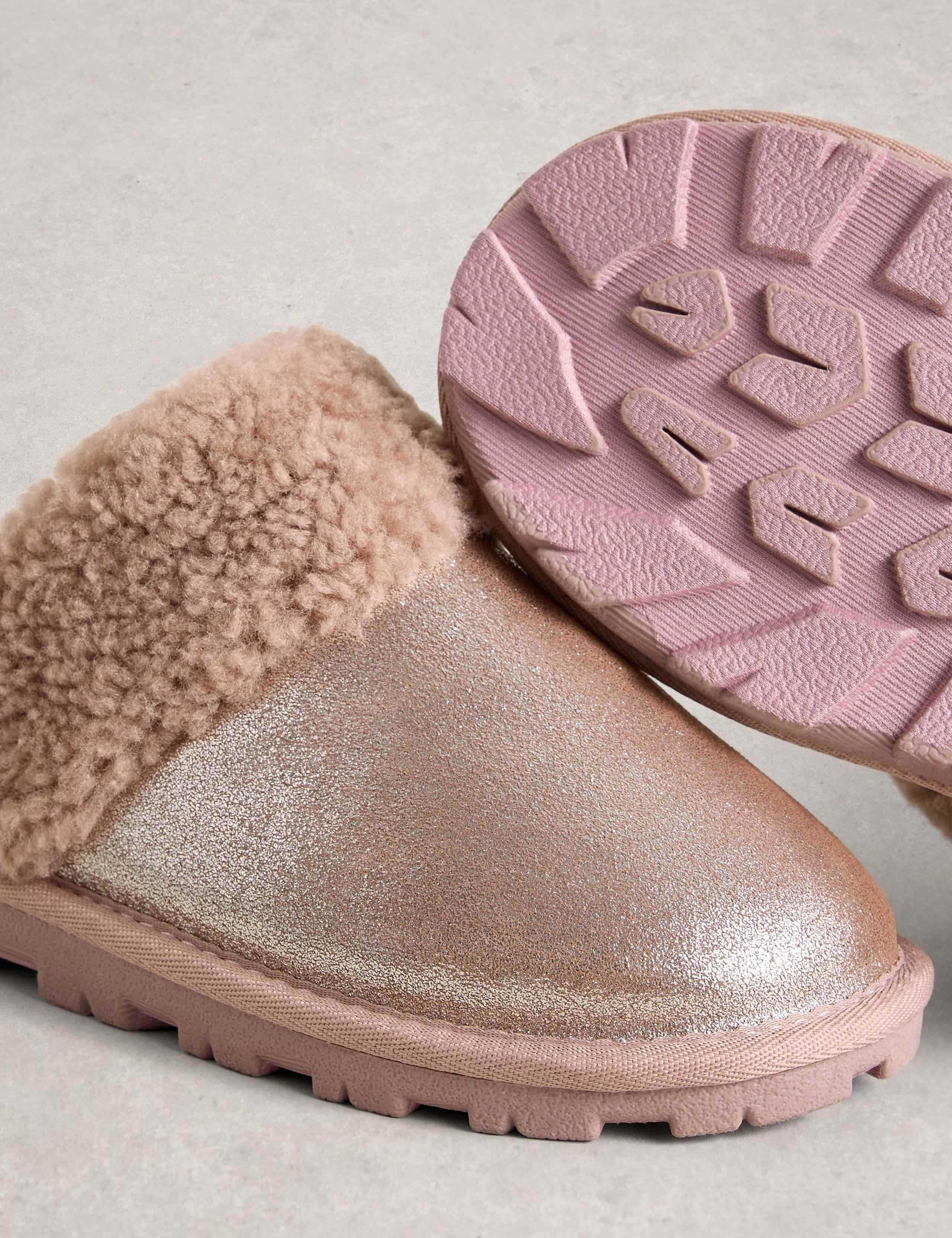Suede Shearling Mule Slippers 4 of 4
