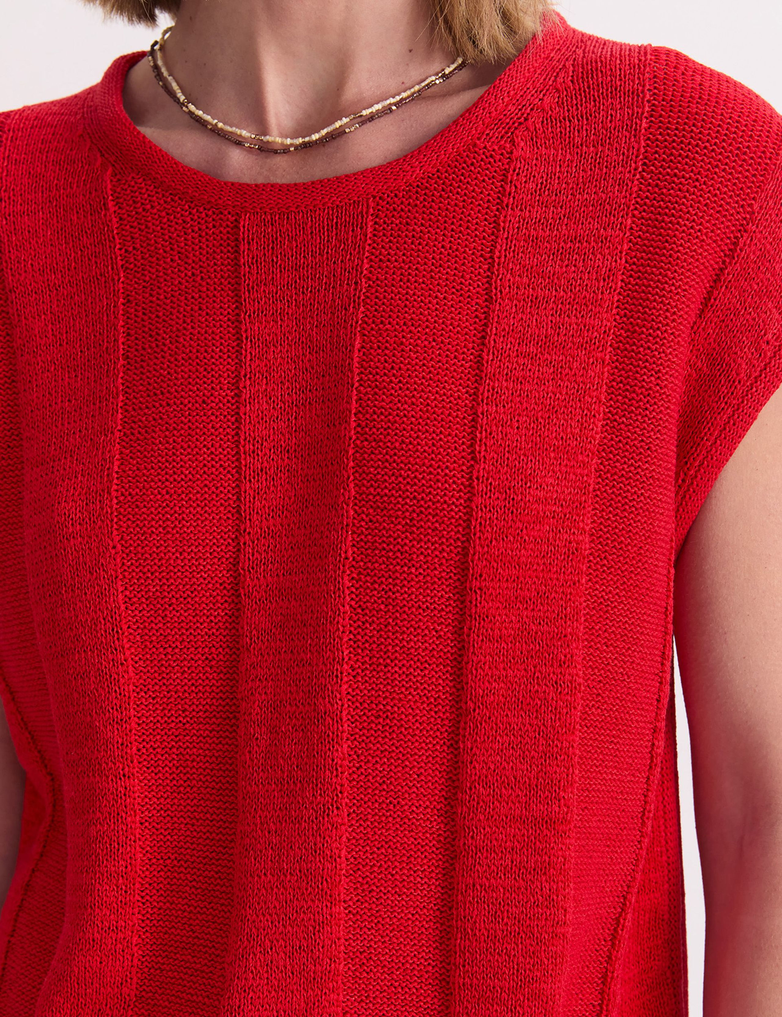 Cotton Blend Knitted Vest 5 of 6