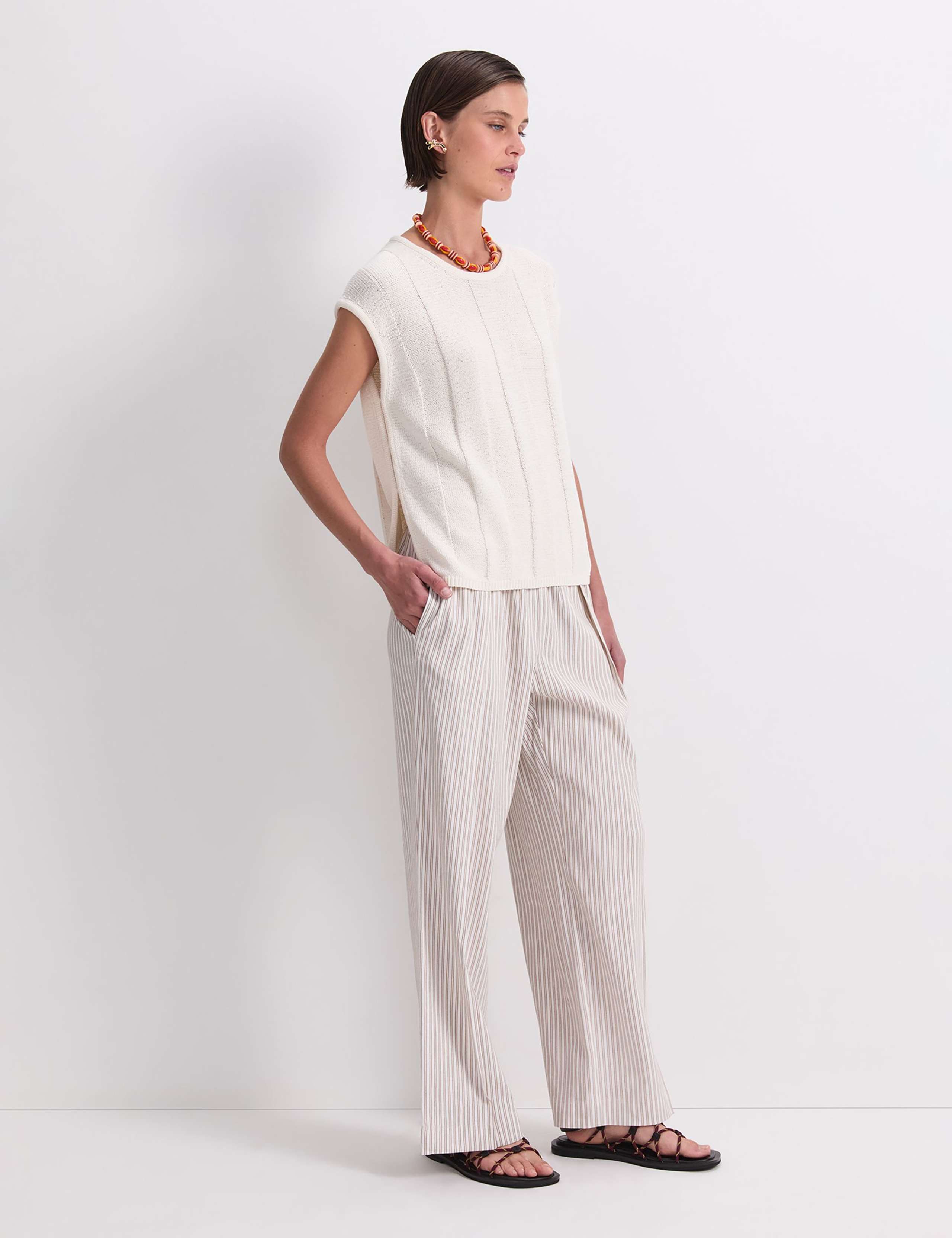 Cotton Blend Knitted Vest 4 of 5