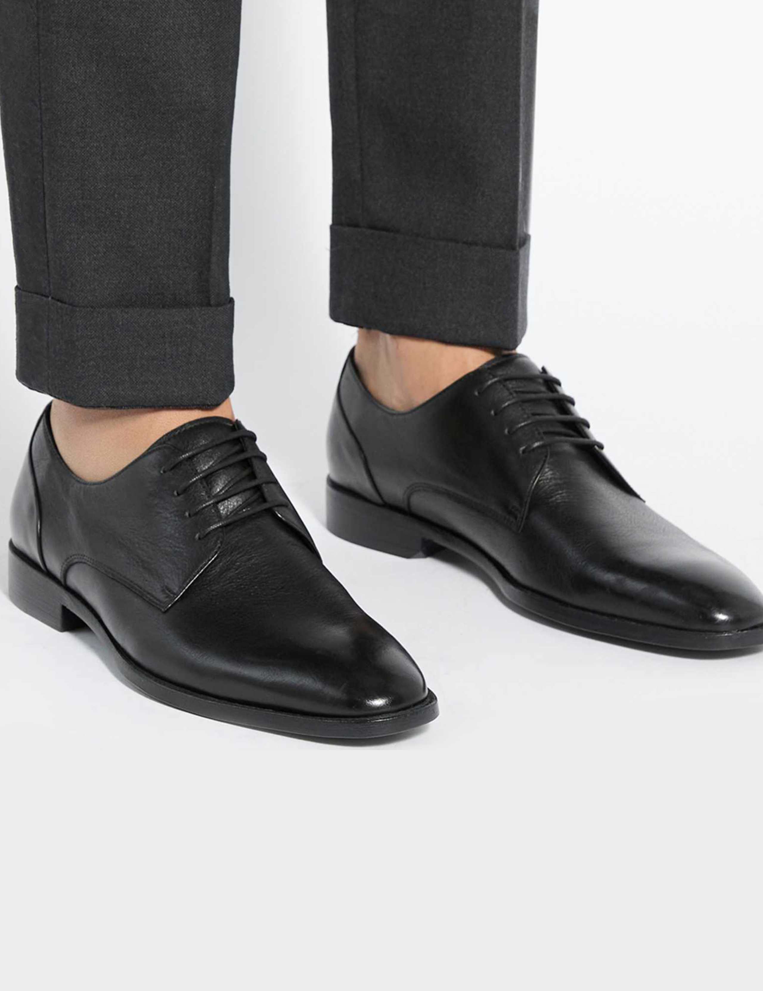 Wide Fit Leather Oxford Shoes 1 of 6