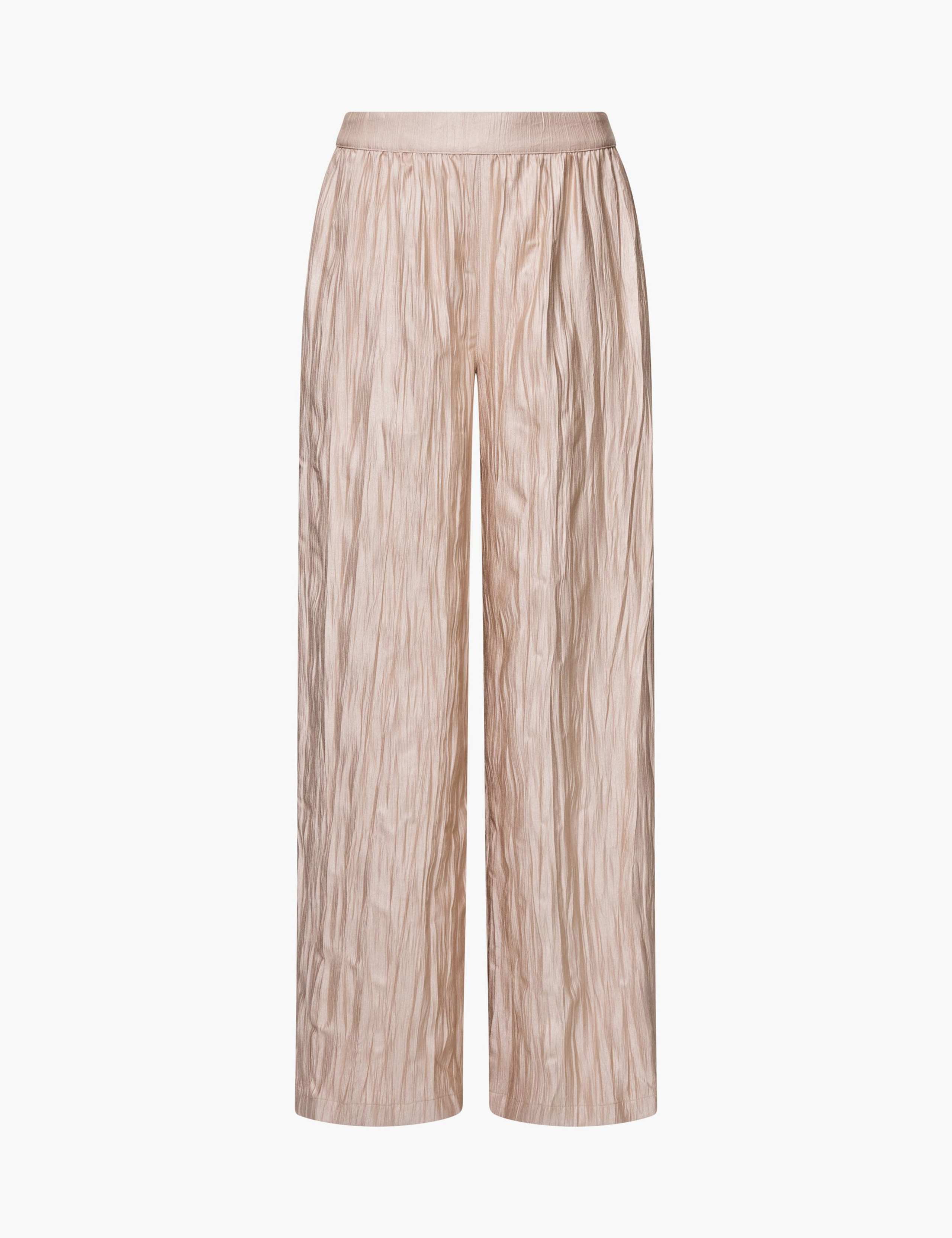 Crinkle Pull On Wide Leg Trousers 2 of 5