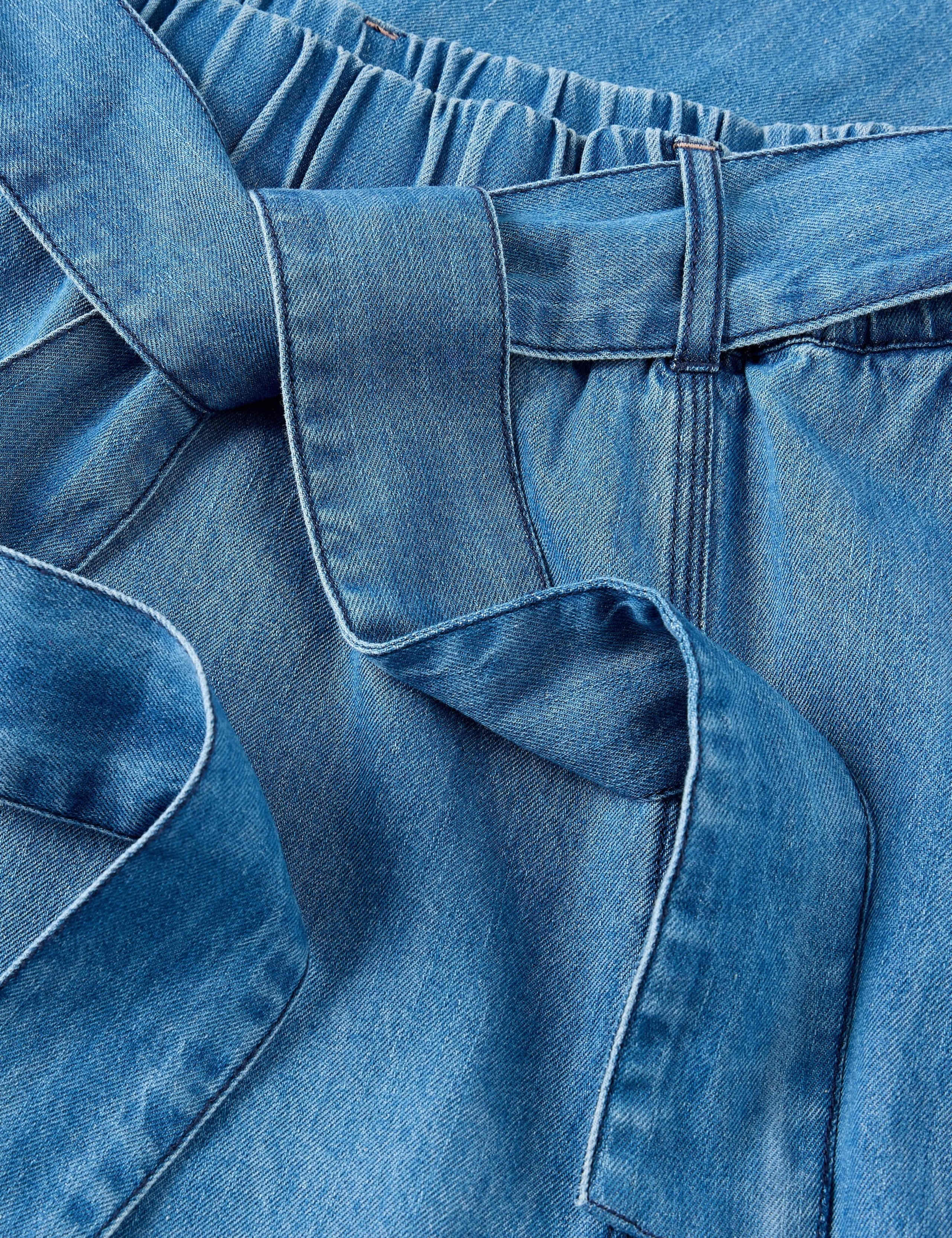 Pure Cotton Denim Midi A-Line Skirt 6 of 6