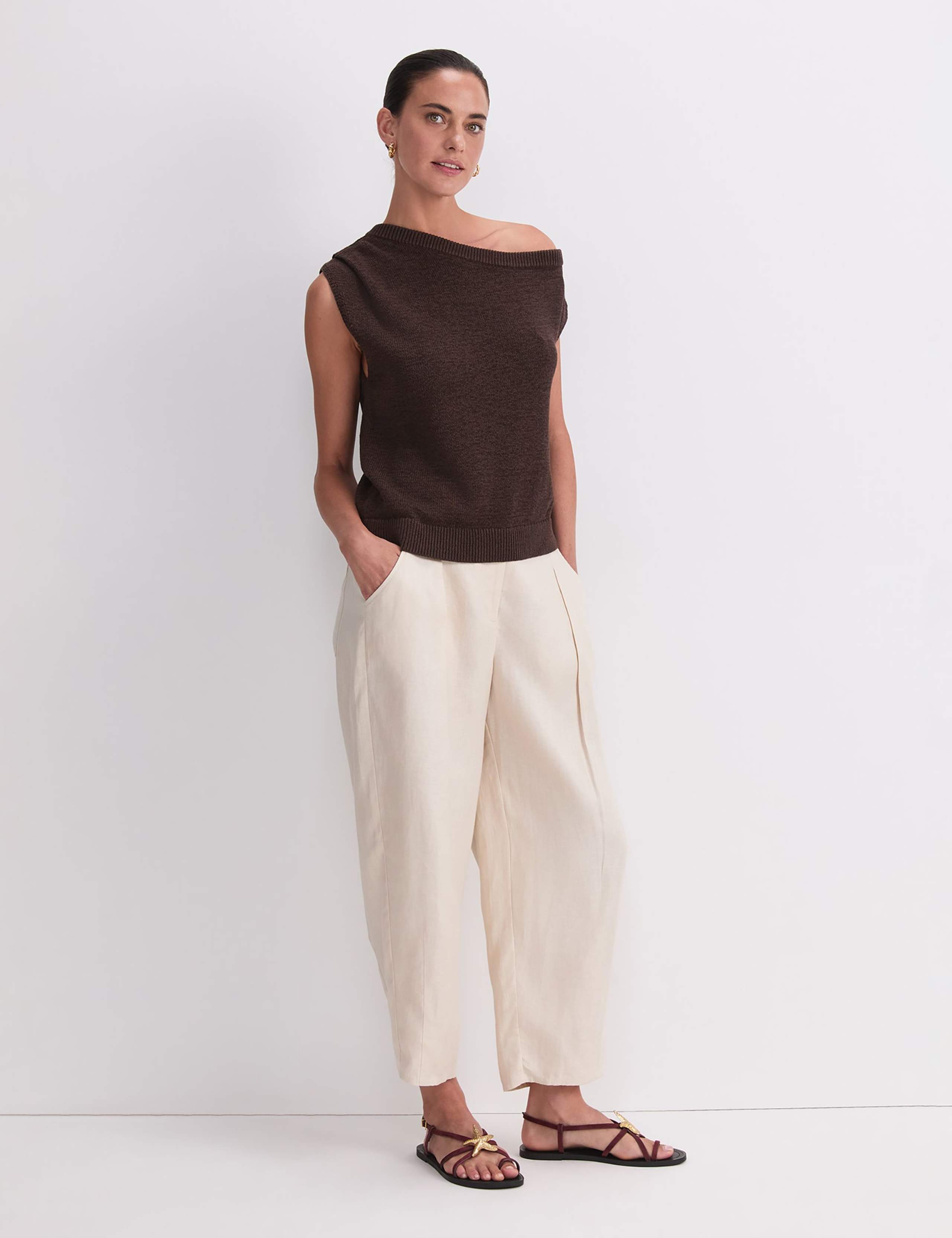 Cotton Blend Textured Knitted Top 4 of 7