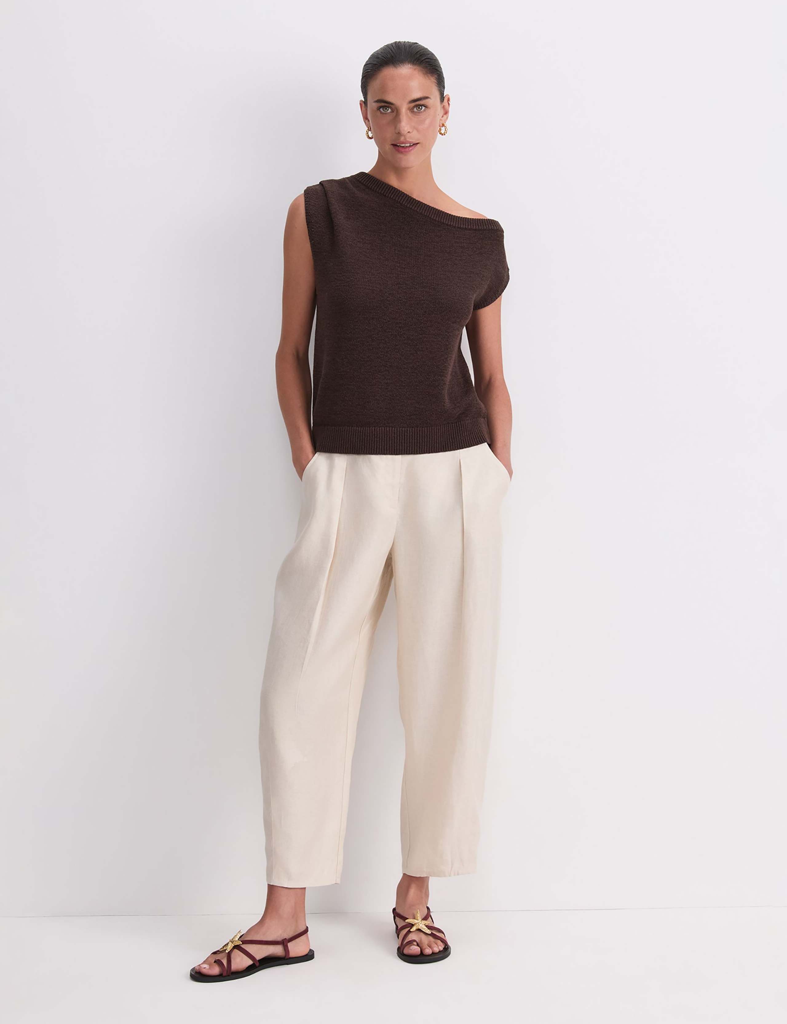 Cotton Blend Textured Knitted Top 6 of 7