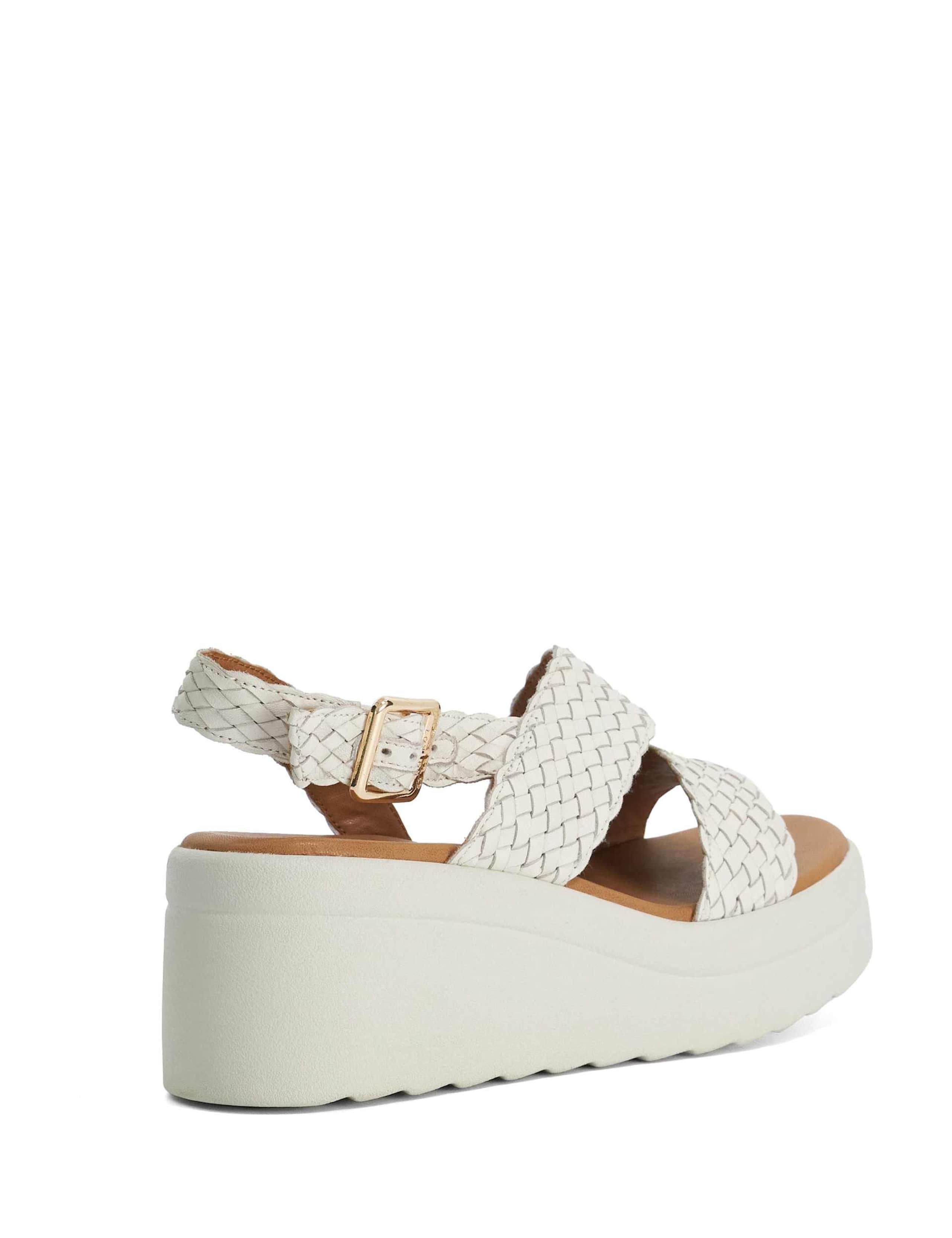 Wide Fit Woven Strappy Buckle Sandals 4 of 5