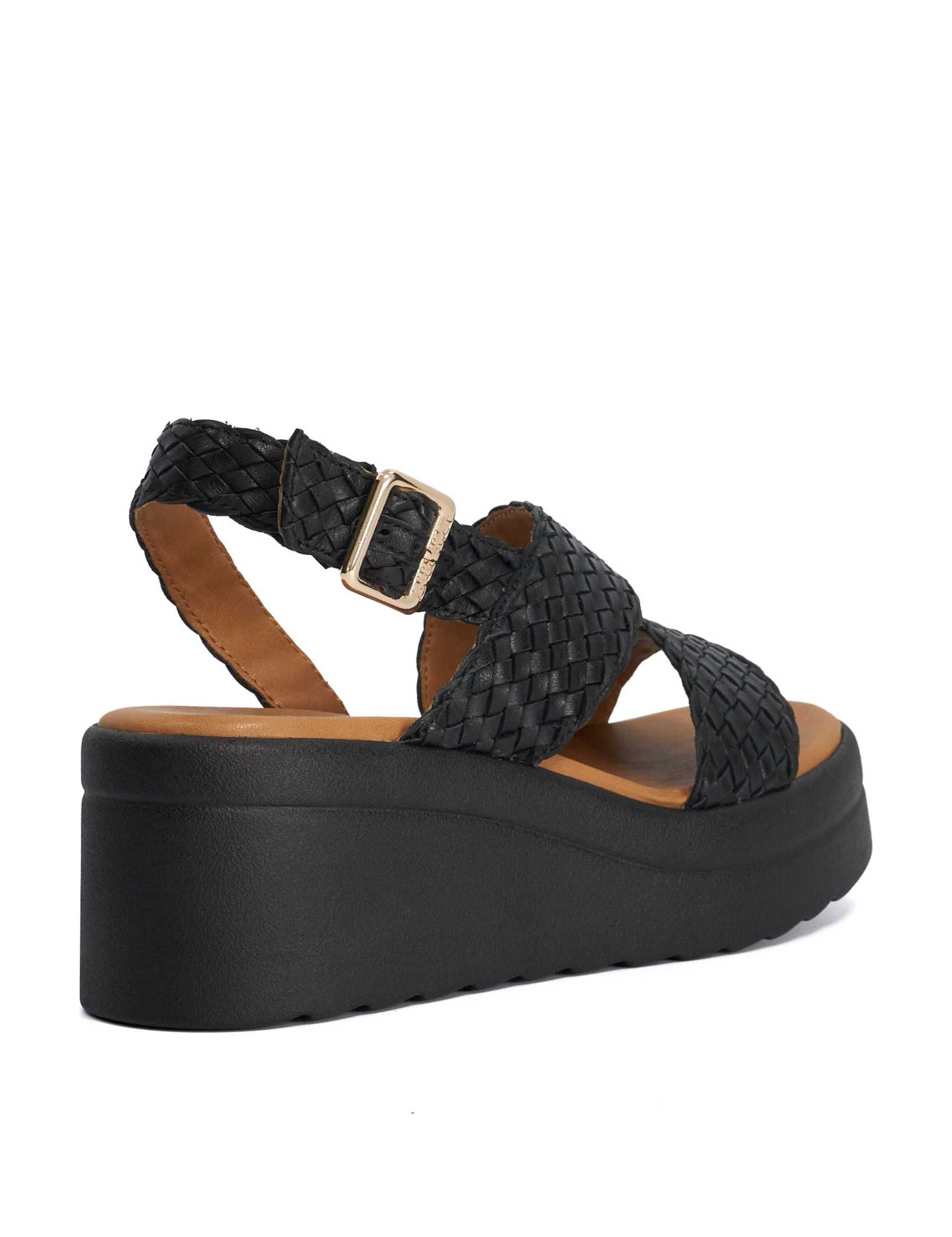 Wide Fit Woven Strappy Buckle Sandals 3 of 5