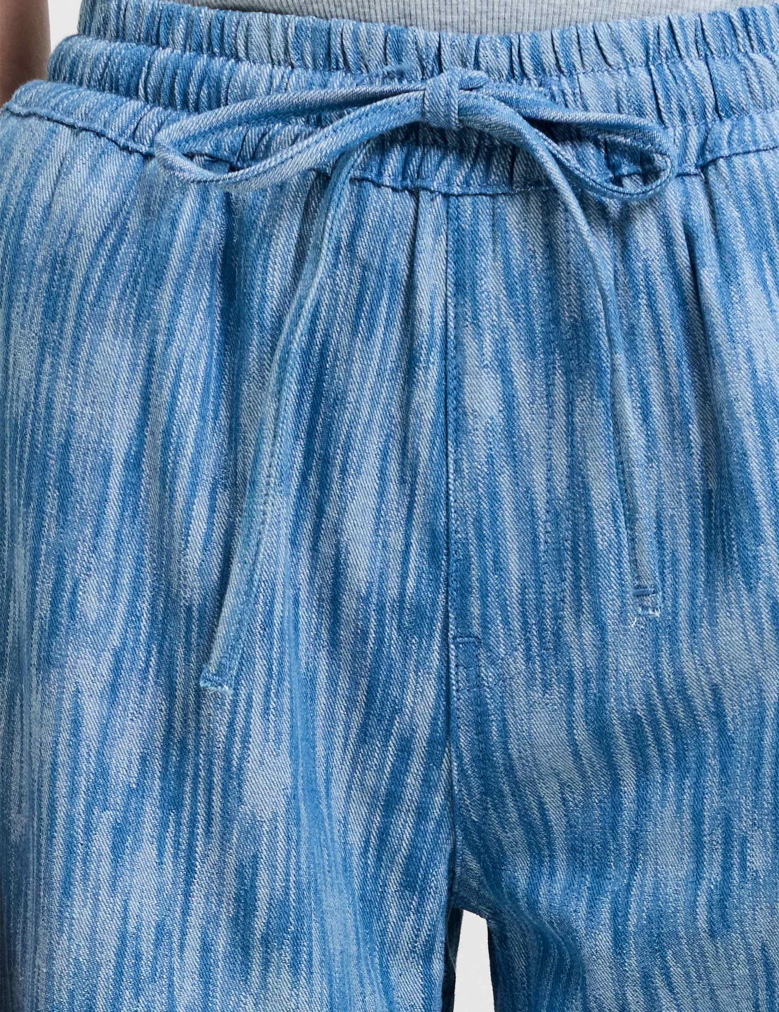 Cotton Rich Textured Wide Leg Trousers 5 of 5