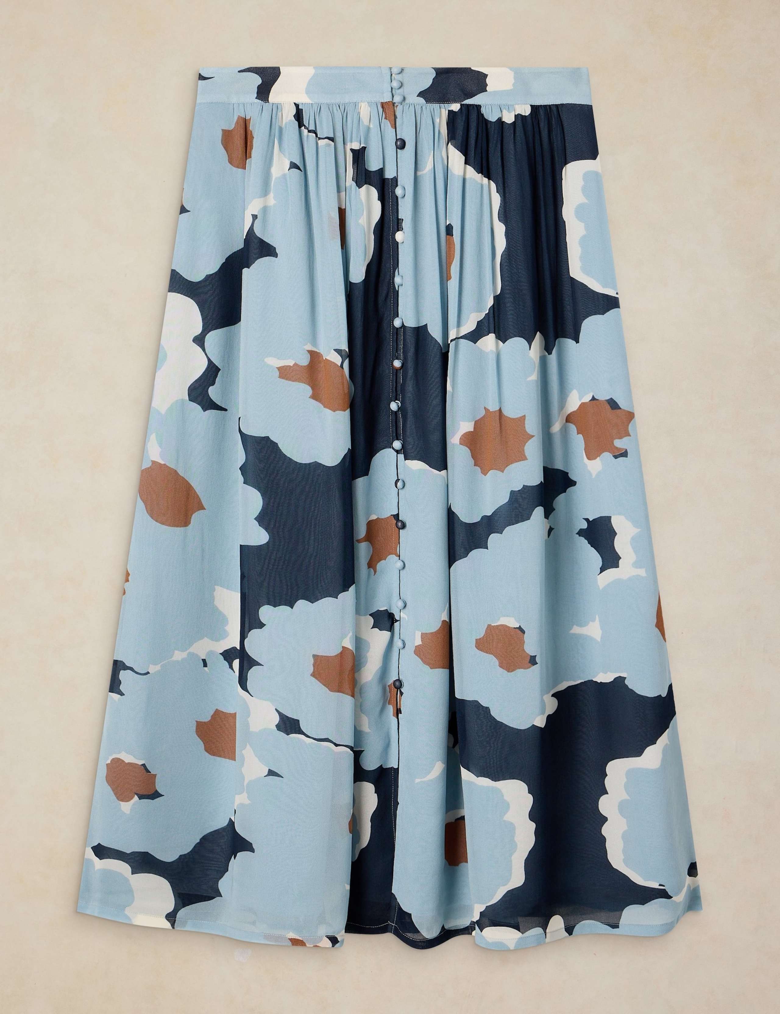 Floral Button Front Maxi Skirt 2 of 6