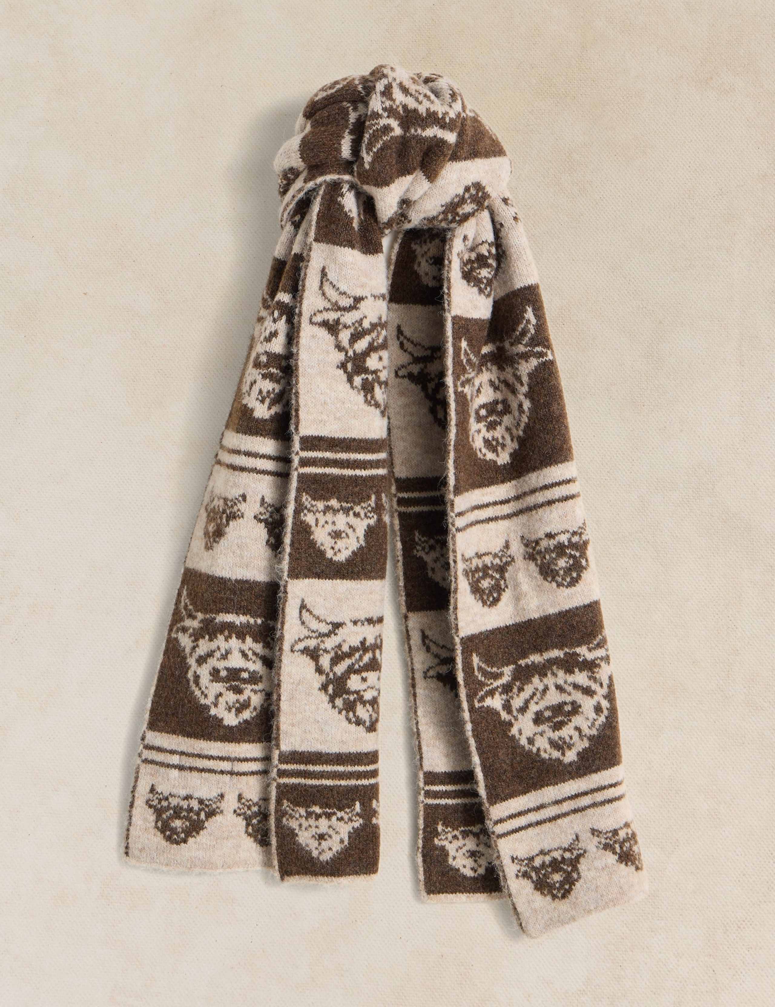 Cow Print Jacquard Scarf 1 of 3