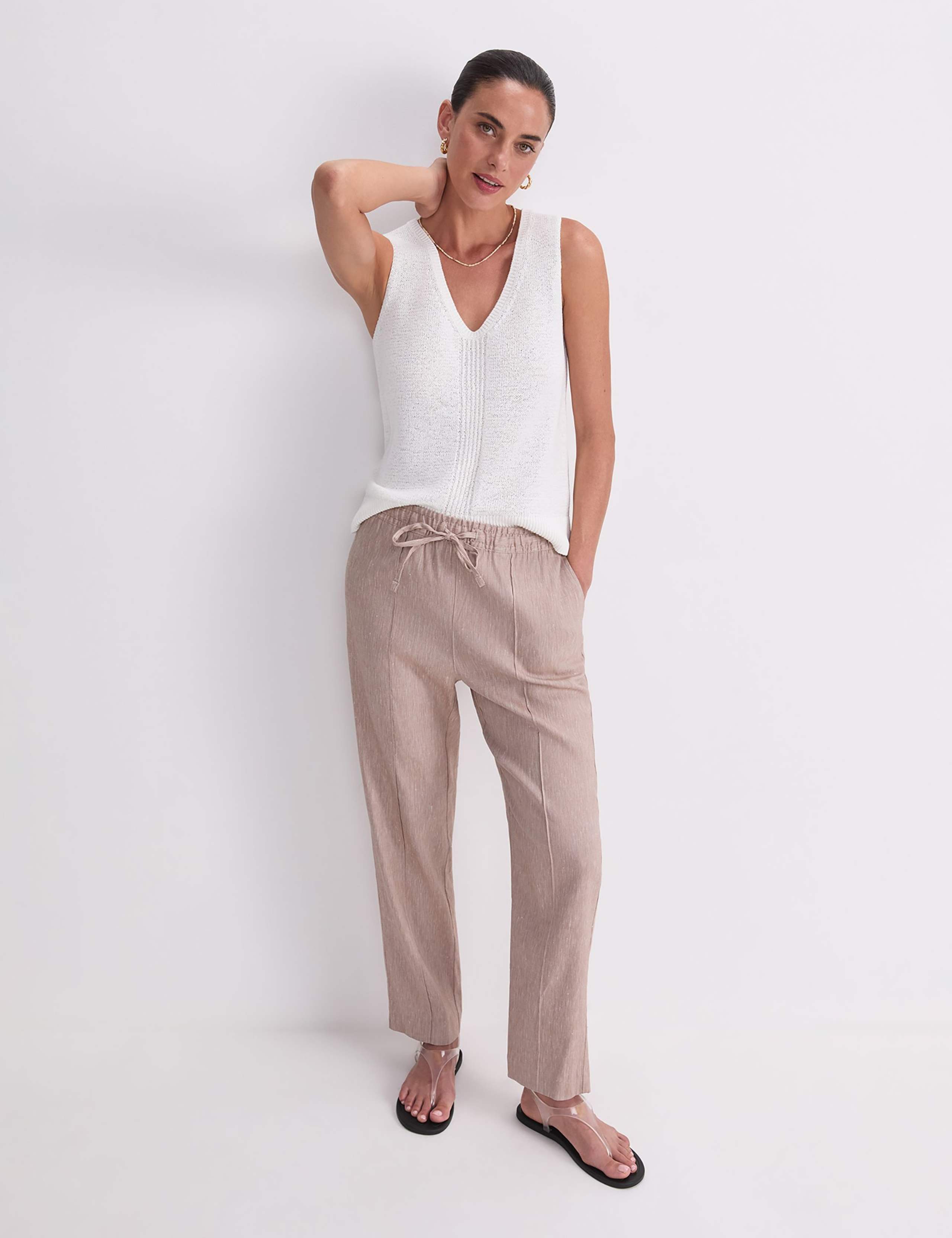 Cotton Blend V-Neck Knitted Vest Top 4 of 6