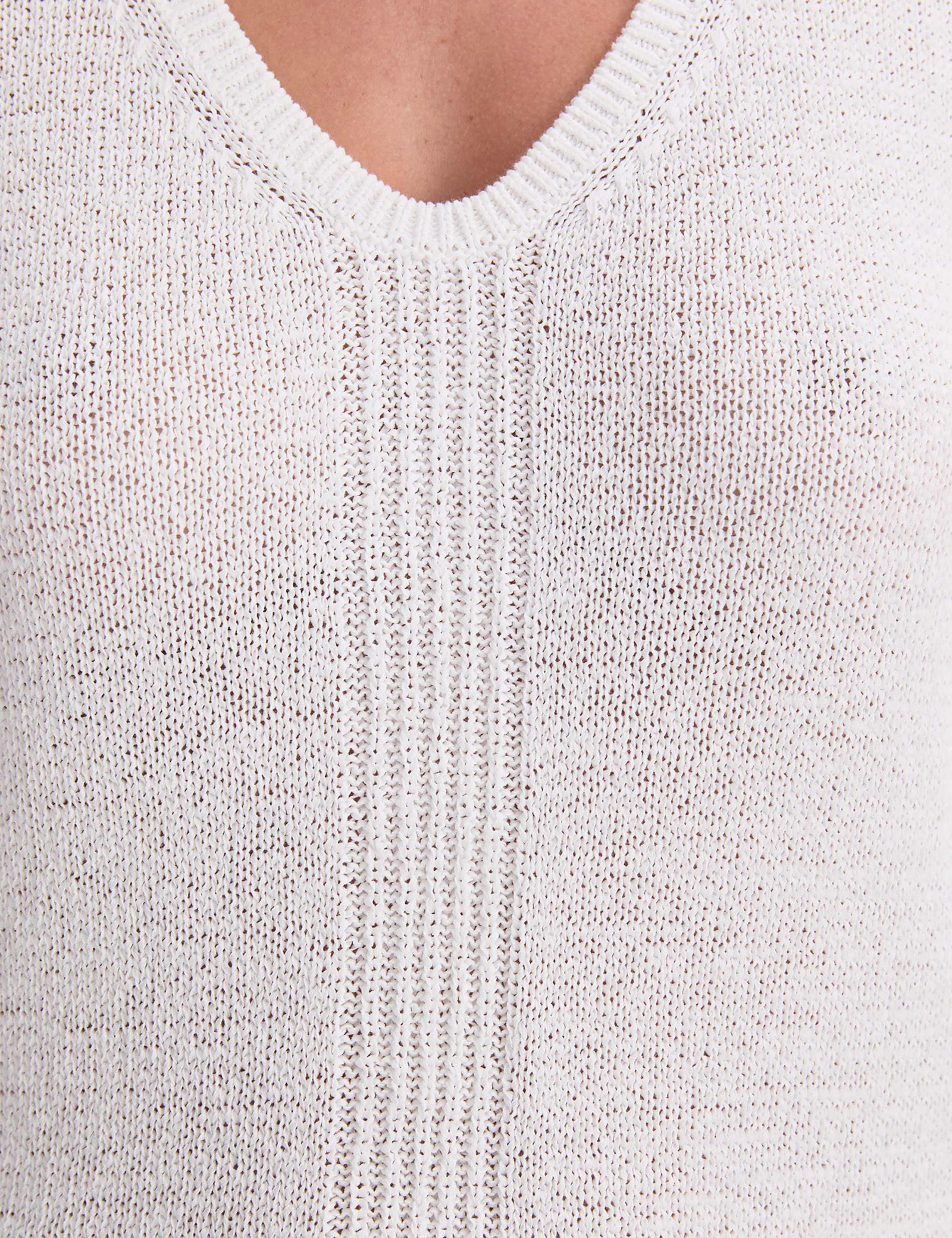 Cotton Blend V-Neck Knitted Vest Top 5 of 6