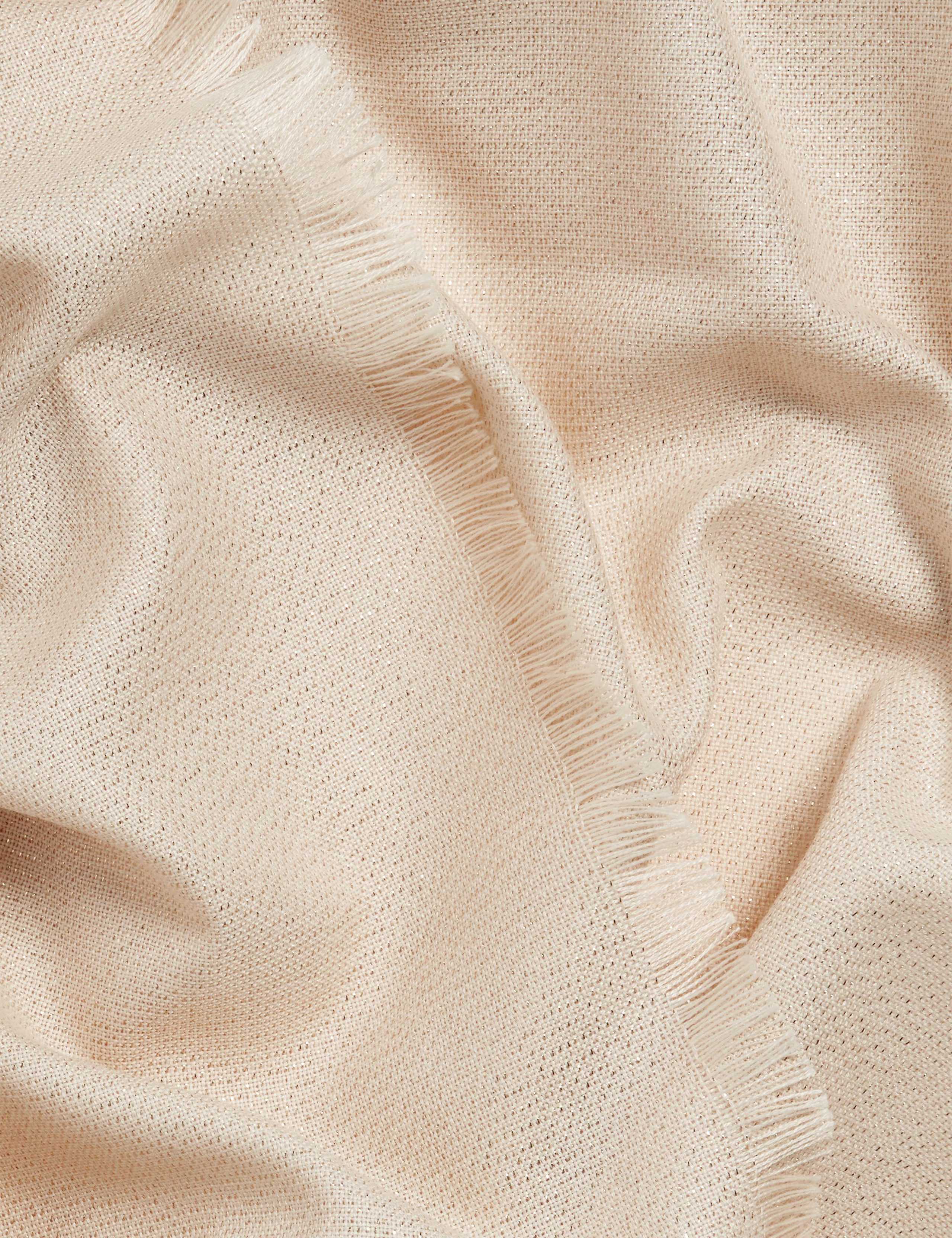 Woven Sparkle Fringed Scarf 4 of 4