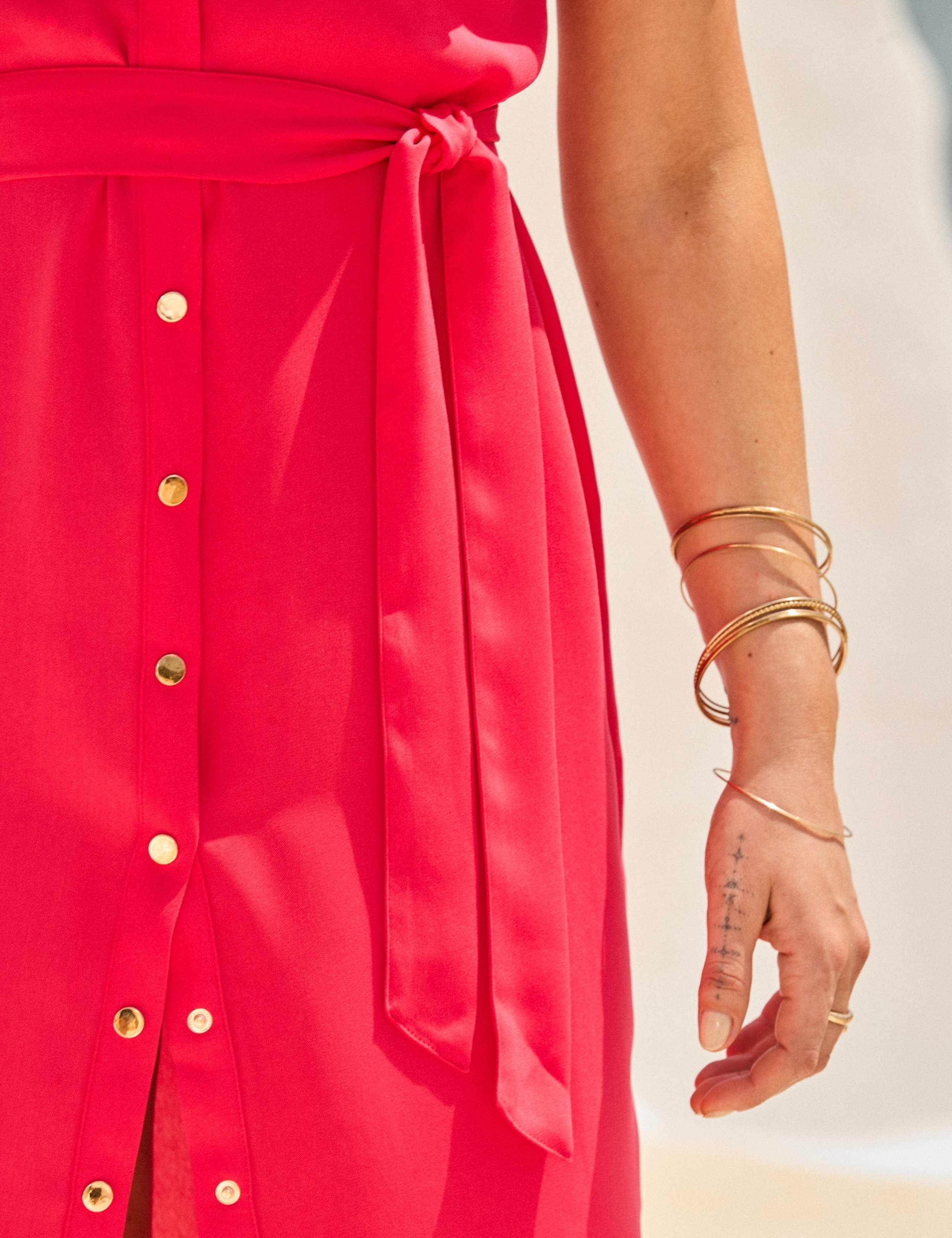 Belted Midi Utility Shirt Dress 2 of 6