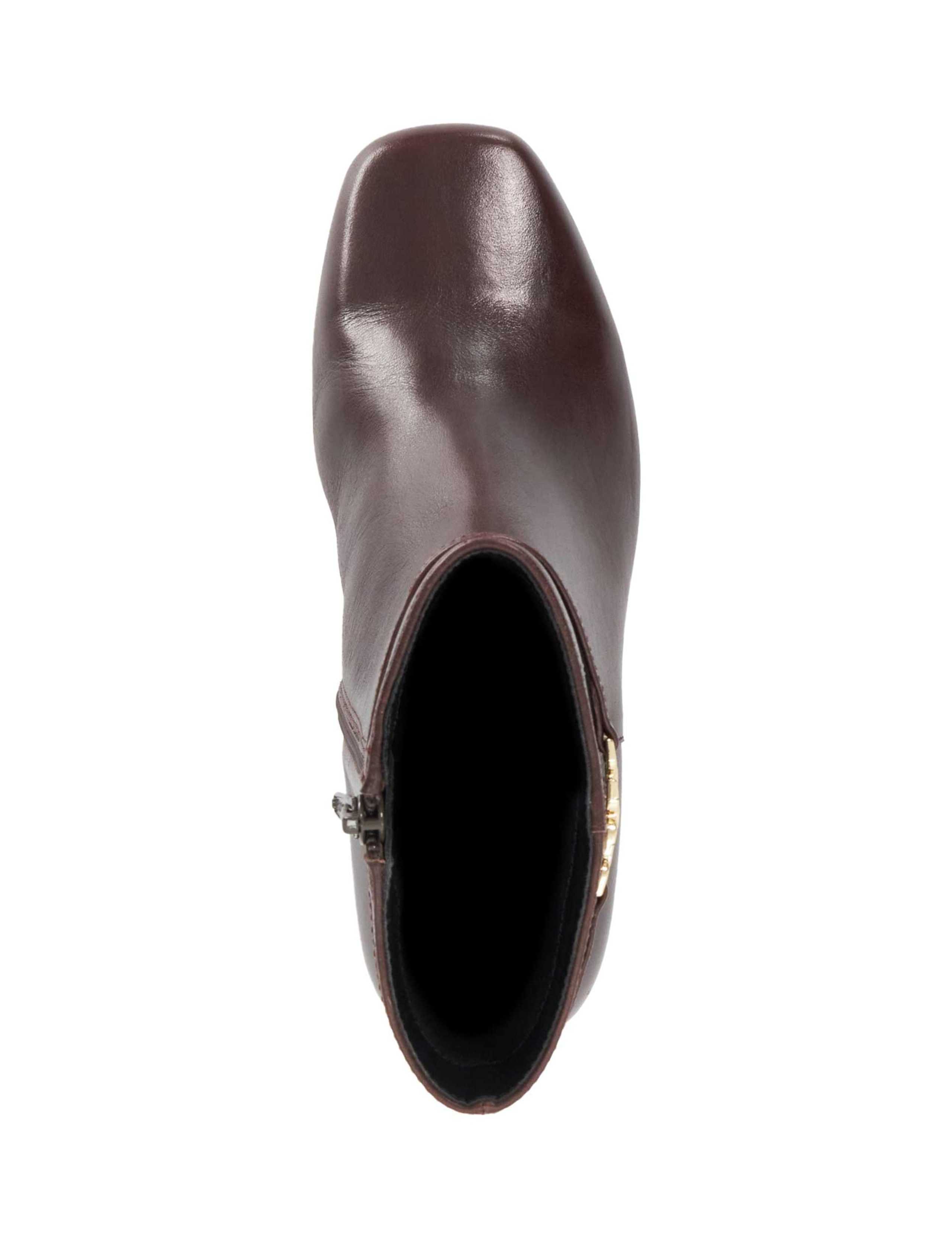 Leather Block Heel Ankle Boots 2 of 5