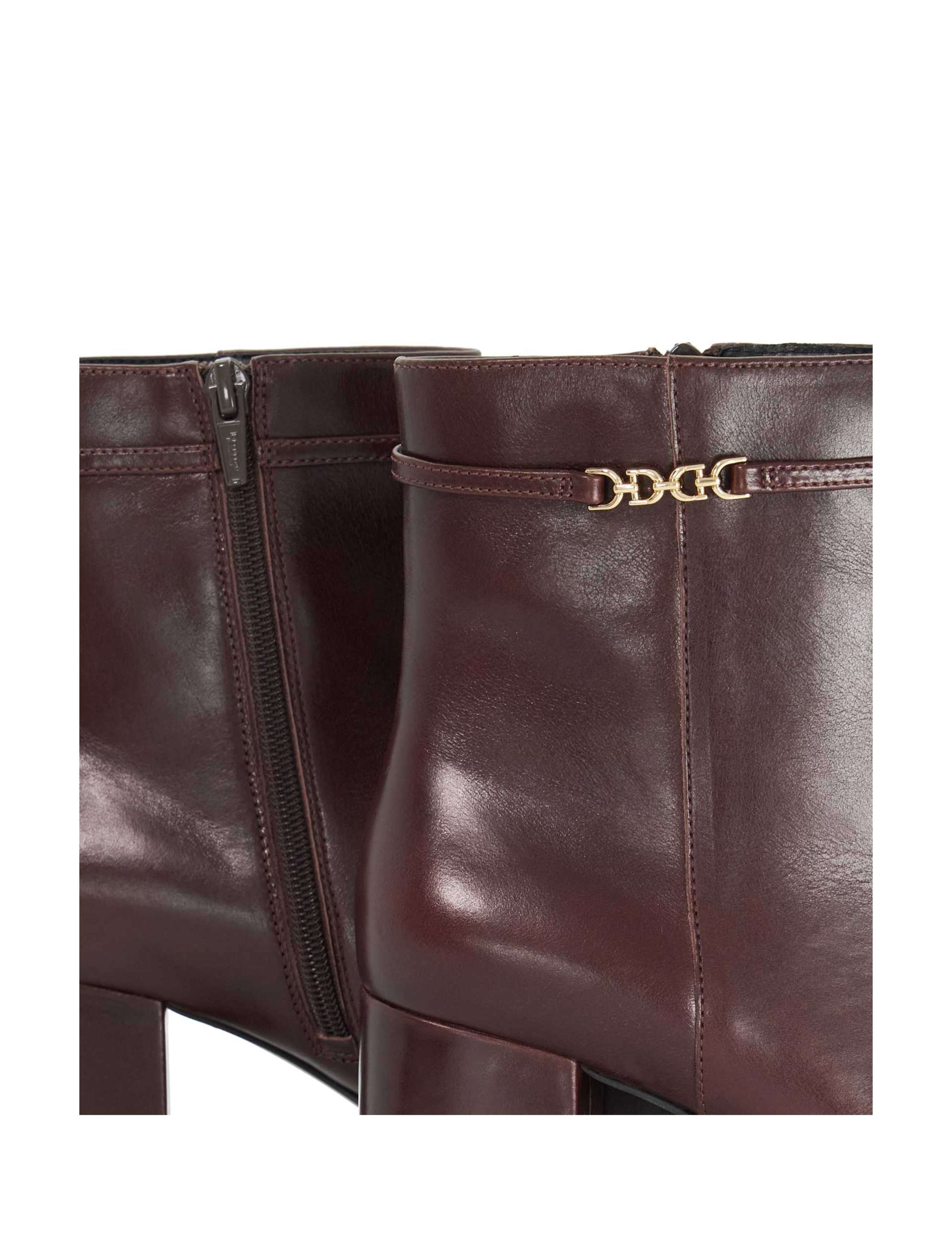 Leather Block Heel Ankle Boots 3 of 5