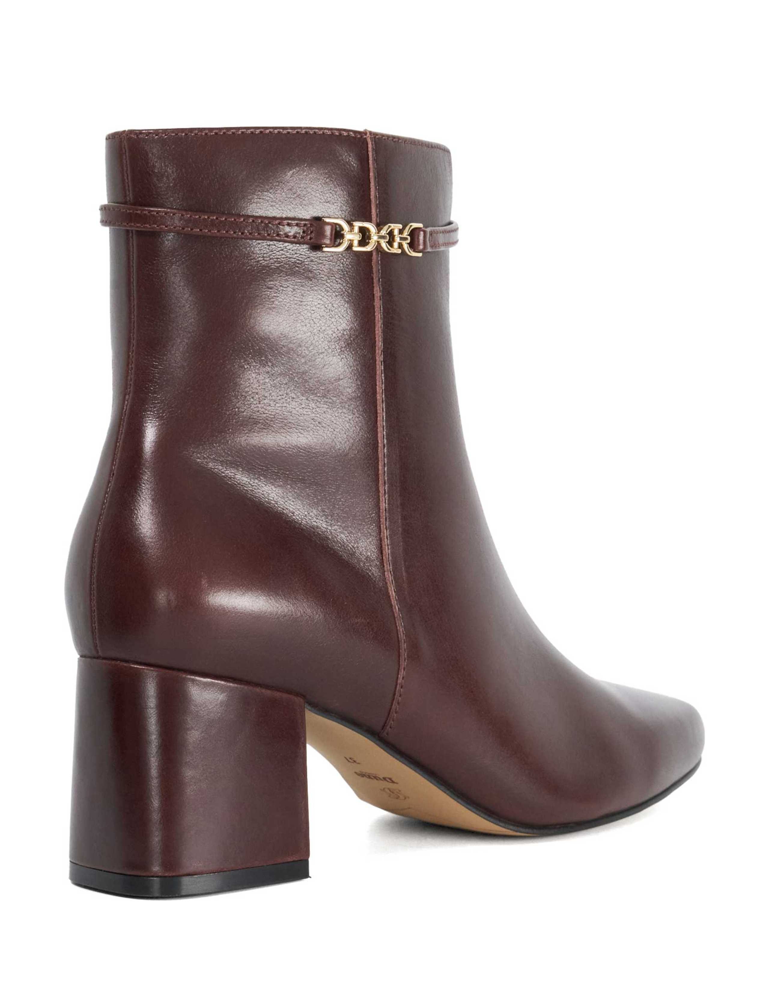 Leather Block Heel Ankle Boots 4 of 5