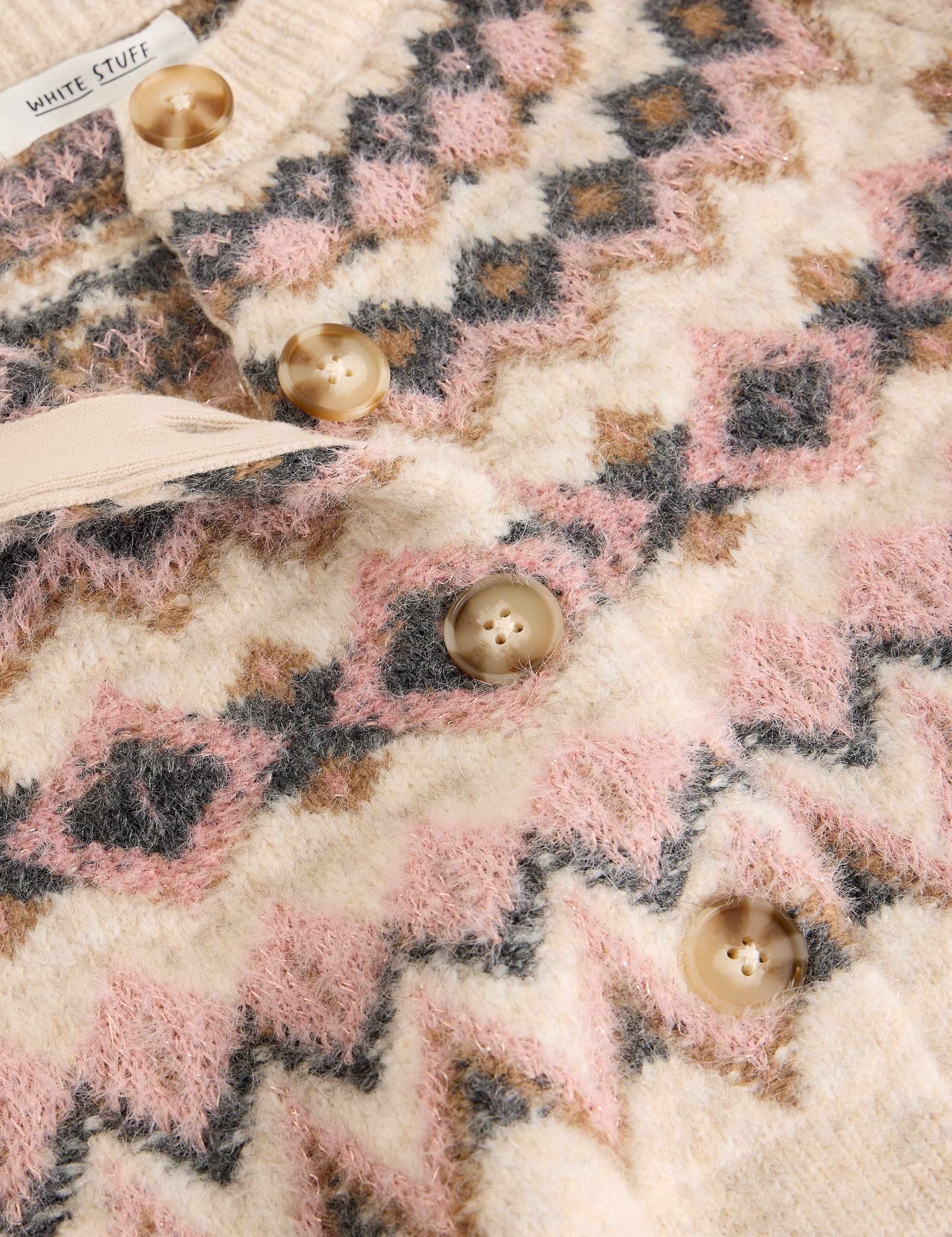 Fair Isle Button Front Cardigan with Wool 6 of 6