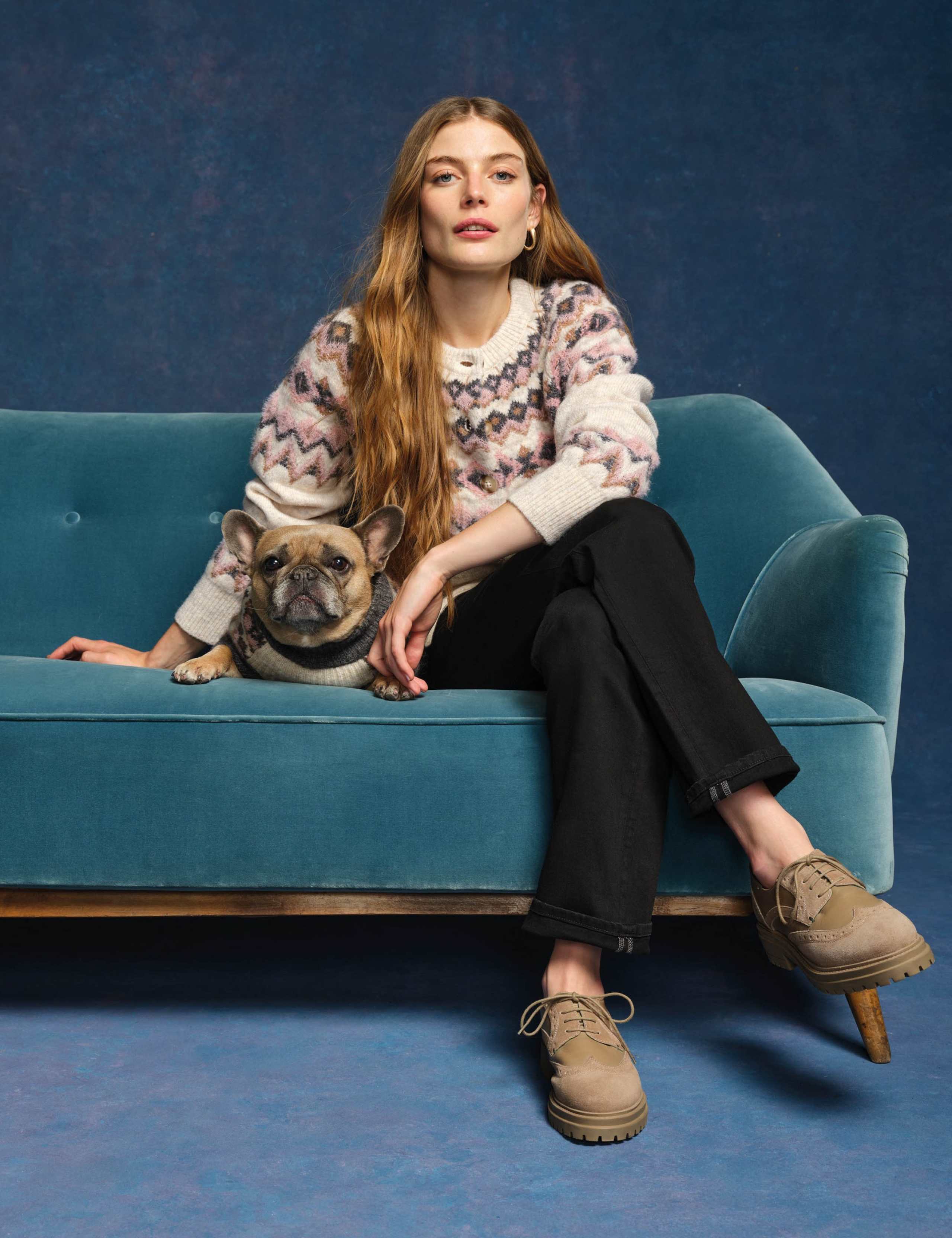 Fair Isle Button Front Cardigan with Wool 7 of 7