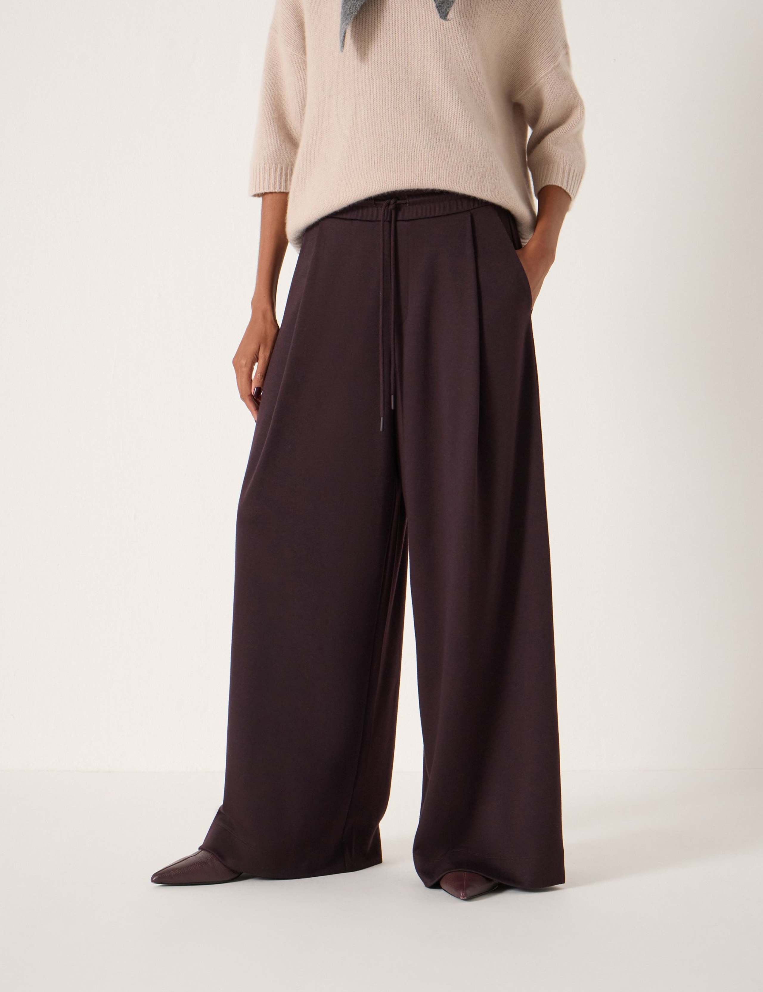 Elasticated Waist Wide Leg Trousers 3 of 5