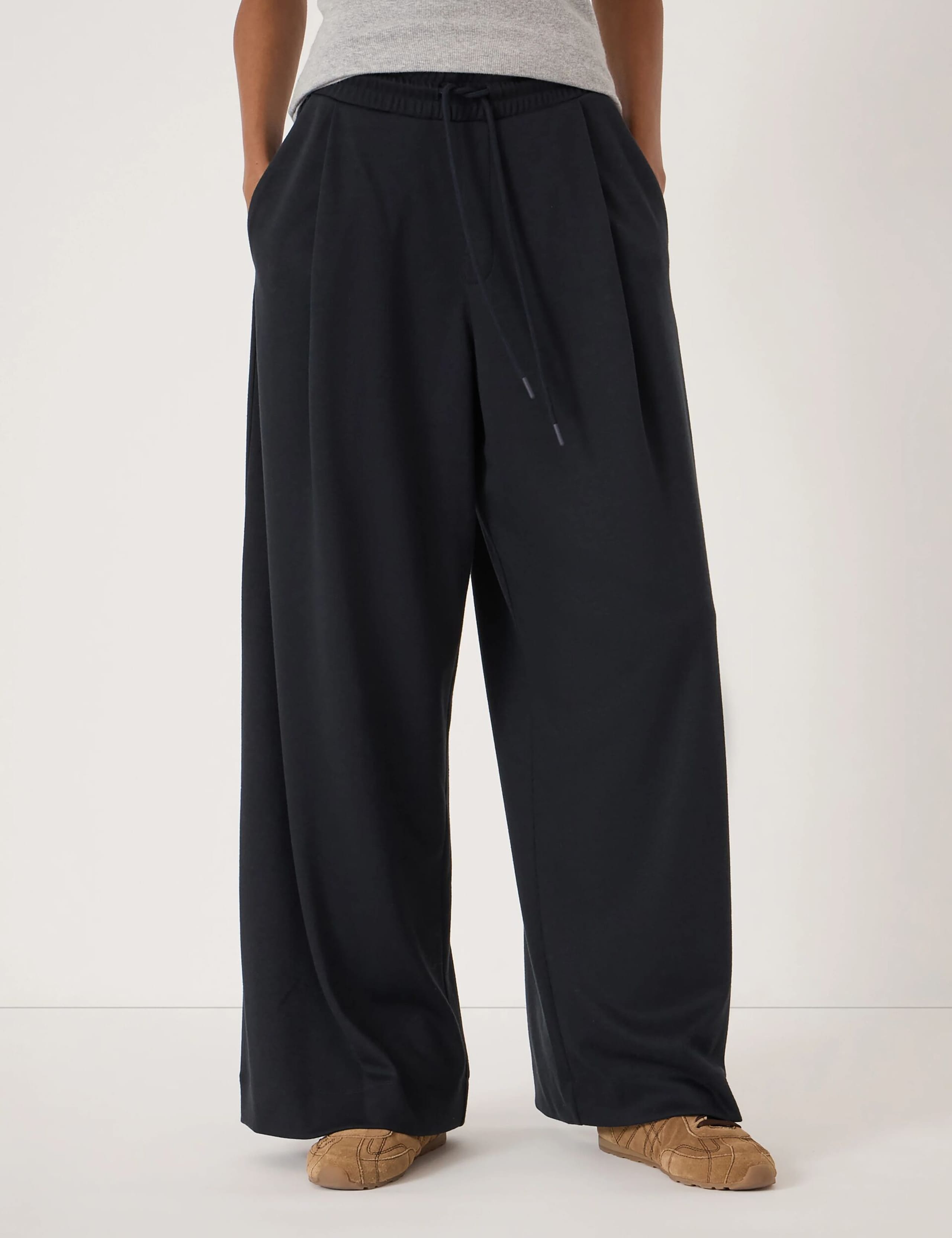 Elasticated Waist Wide Leg Trousers 1 of 5