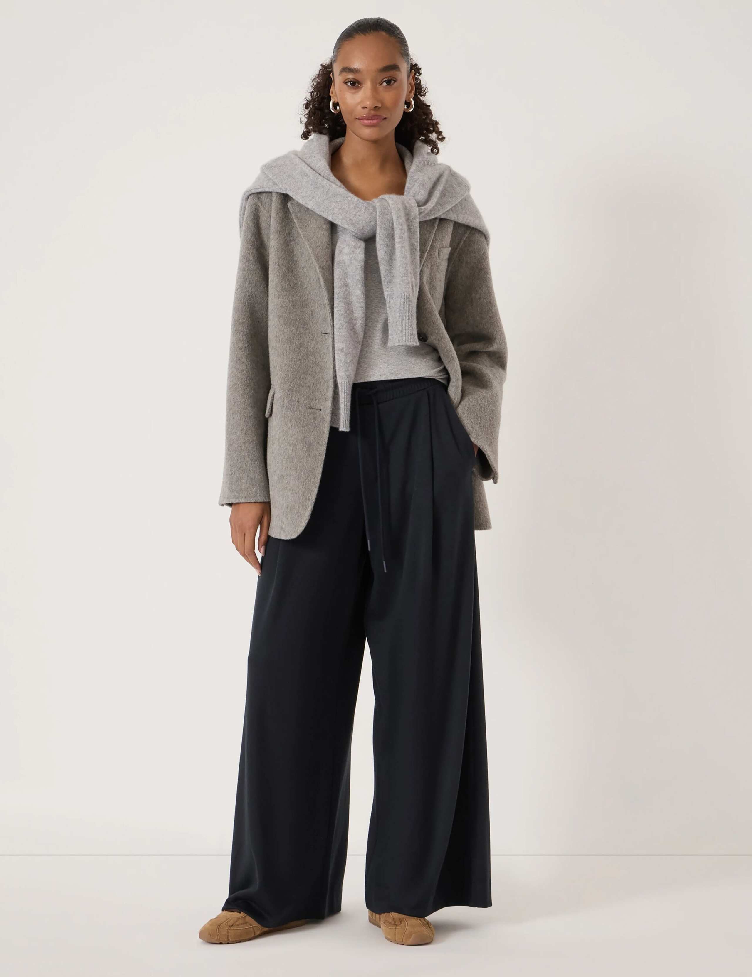 Elasticated Waist Wide Leg Trousers 4 of 5