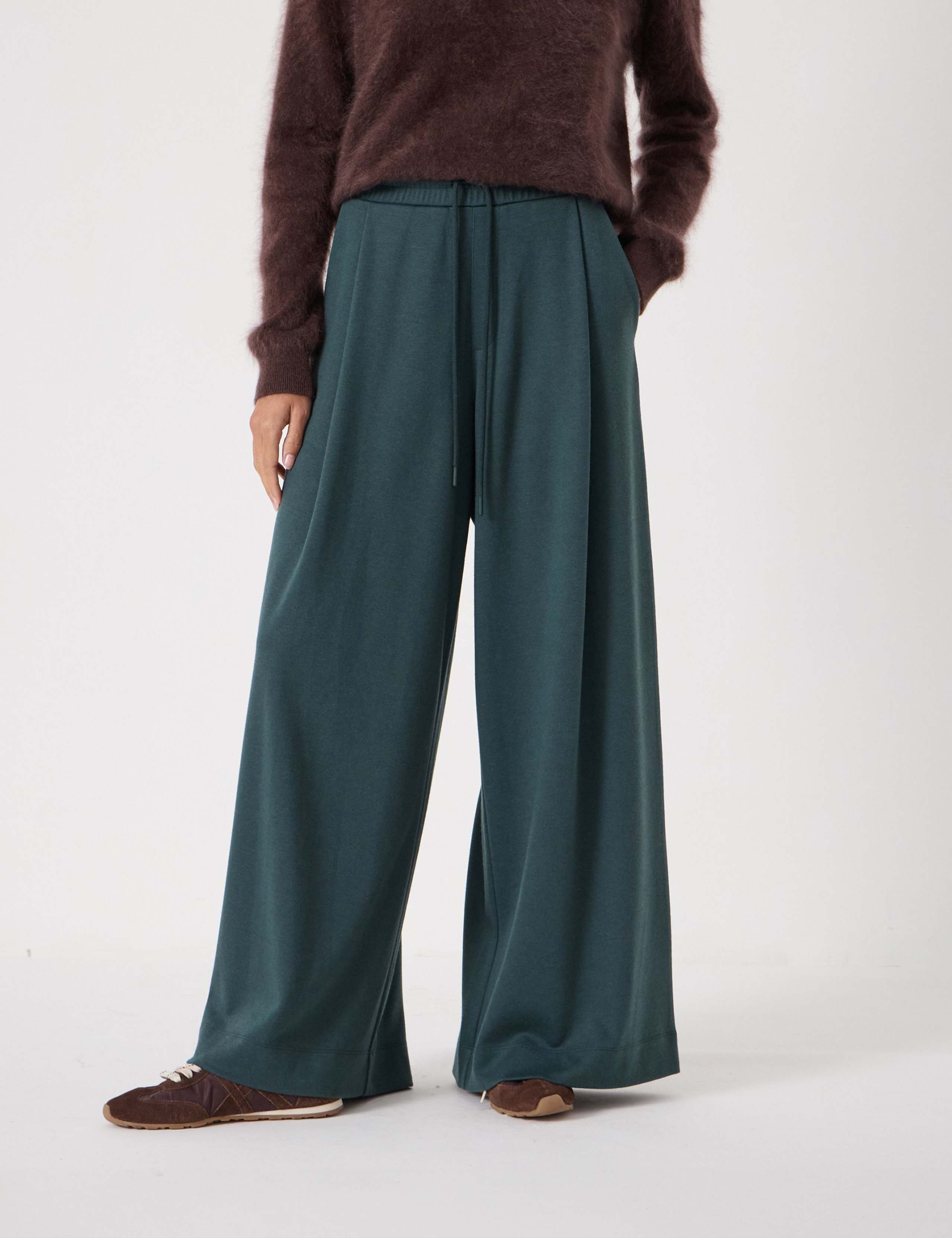 Elasticated Waist Wide Leg Trousers 3 of 5