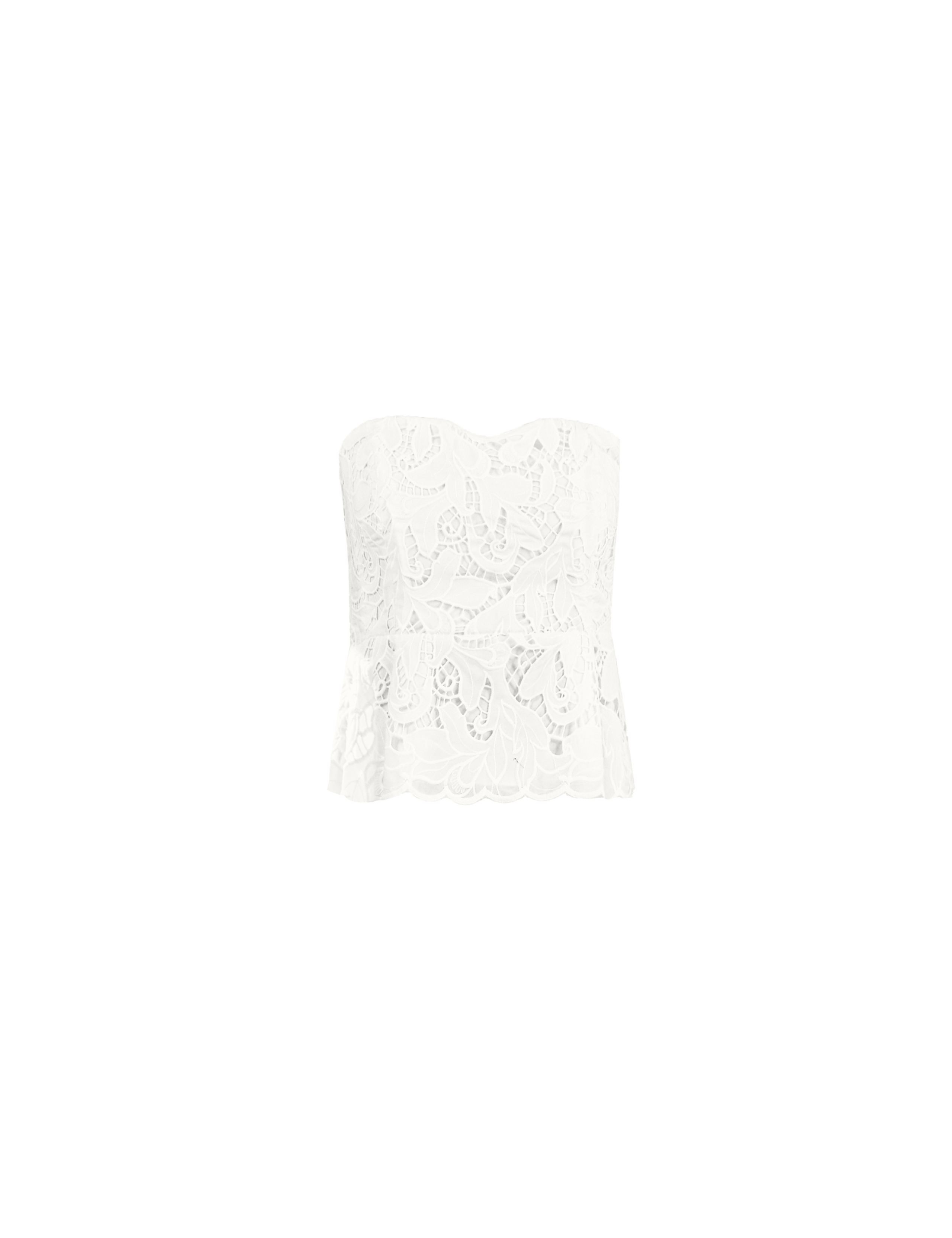 Lace Bandeau Peplum Top 2 of 9