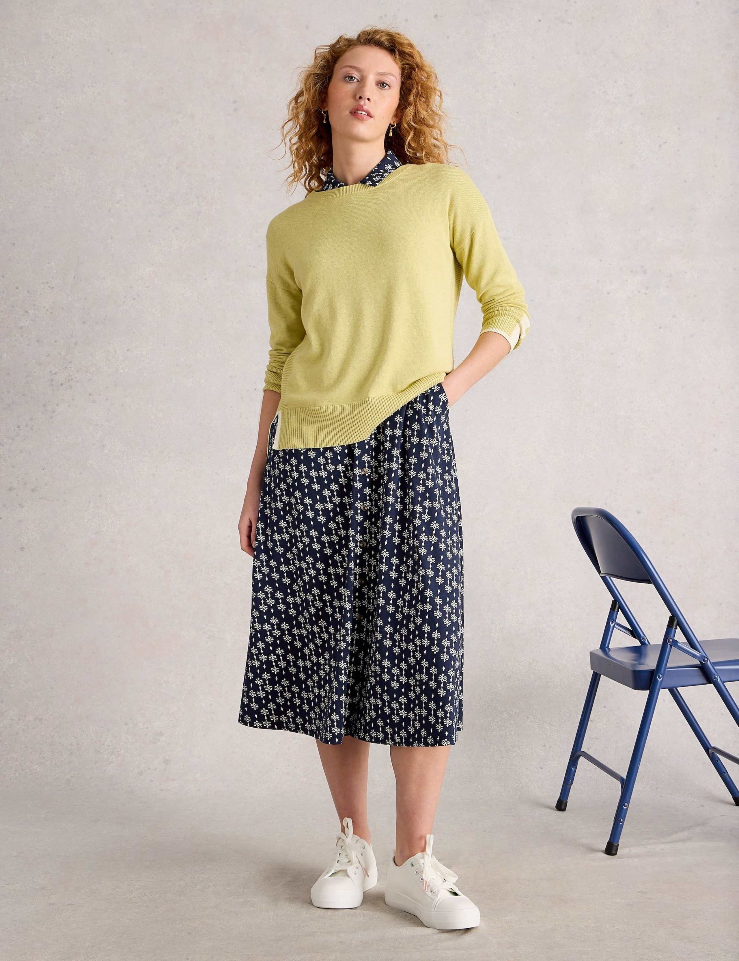 Cotton Modal Printed Midi Shirt Dress 4 of 6