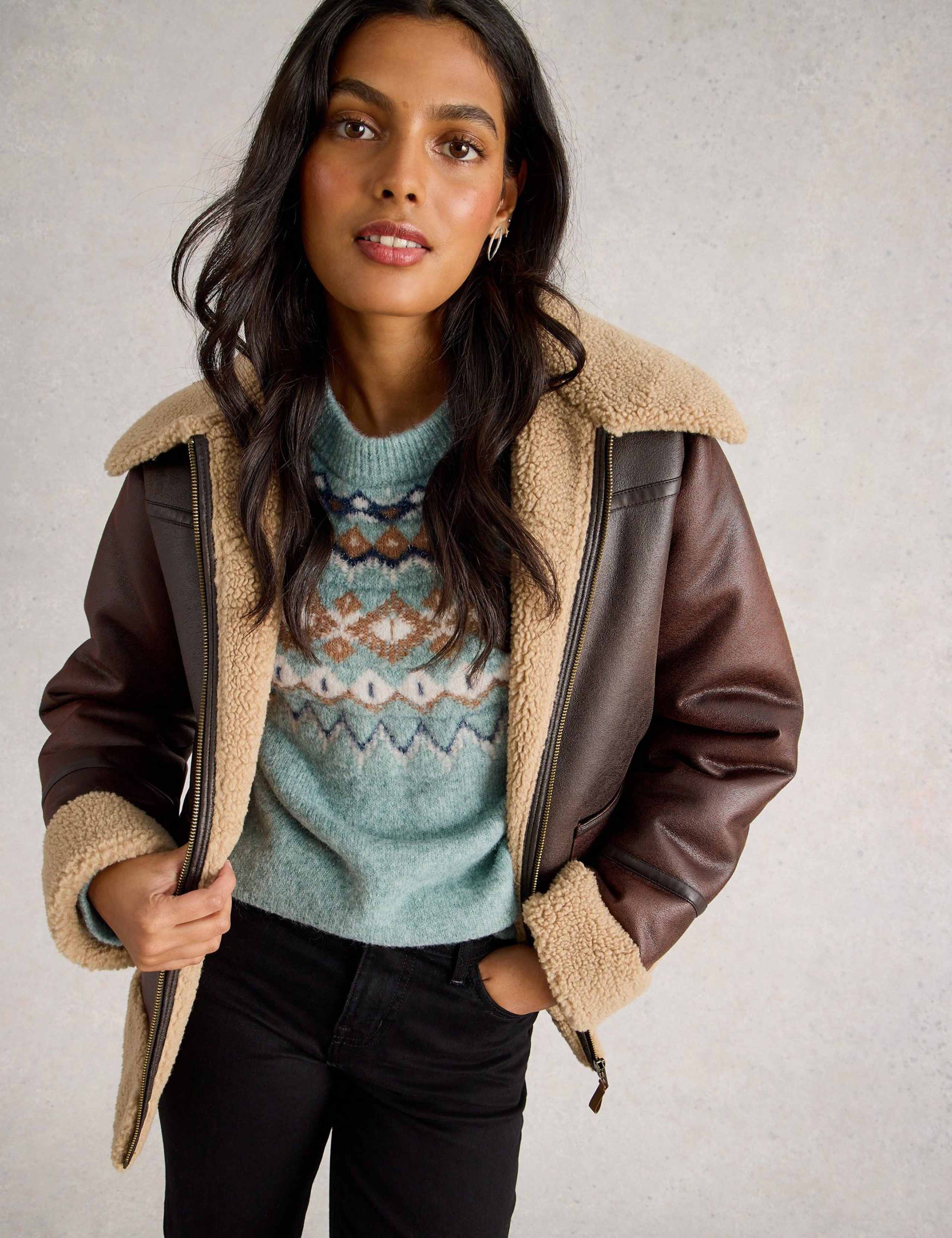 Fair Isle Crew Neck Jumper with Wool 6 of 6