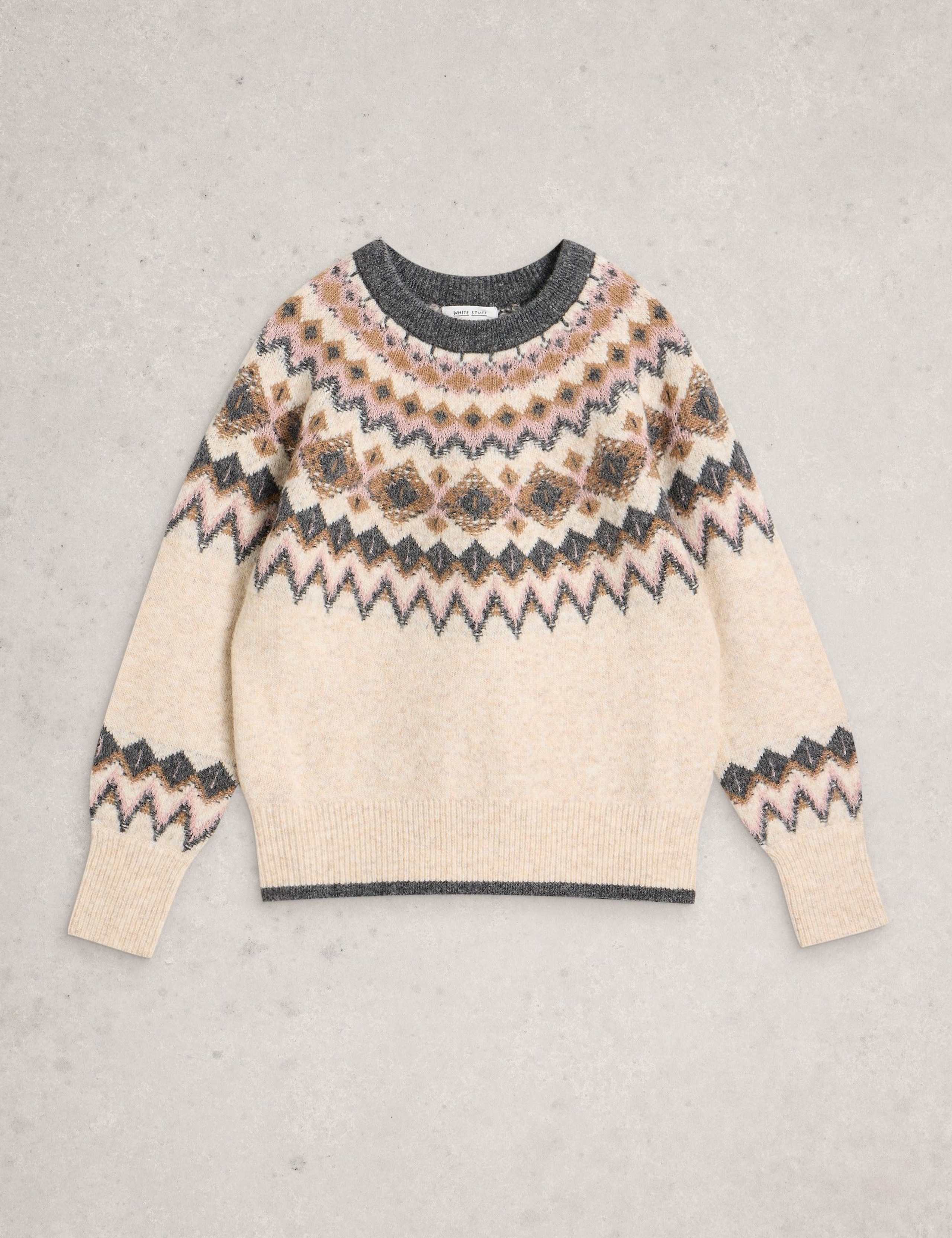Fair Isle Crew Neck Jumper with Wool 3 of 6