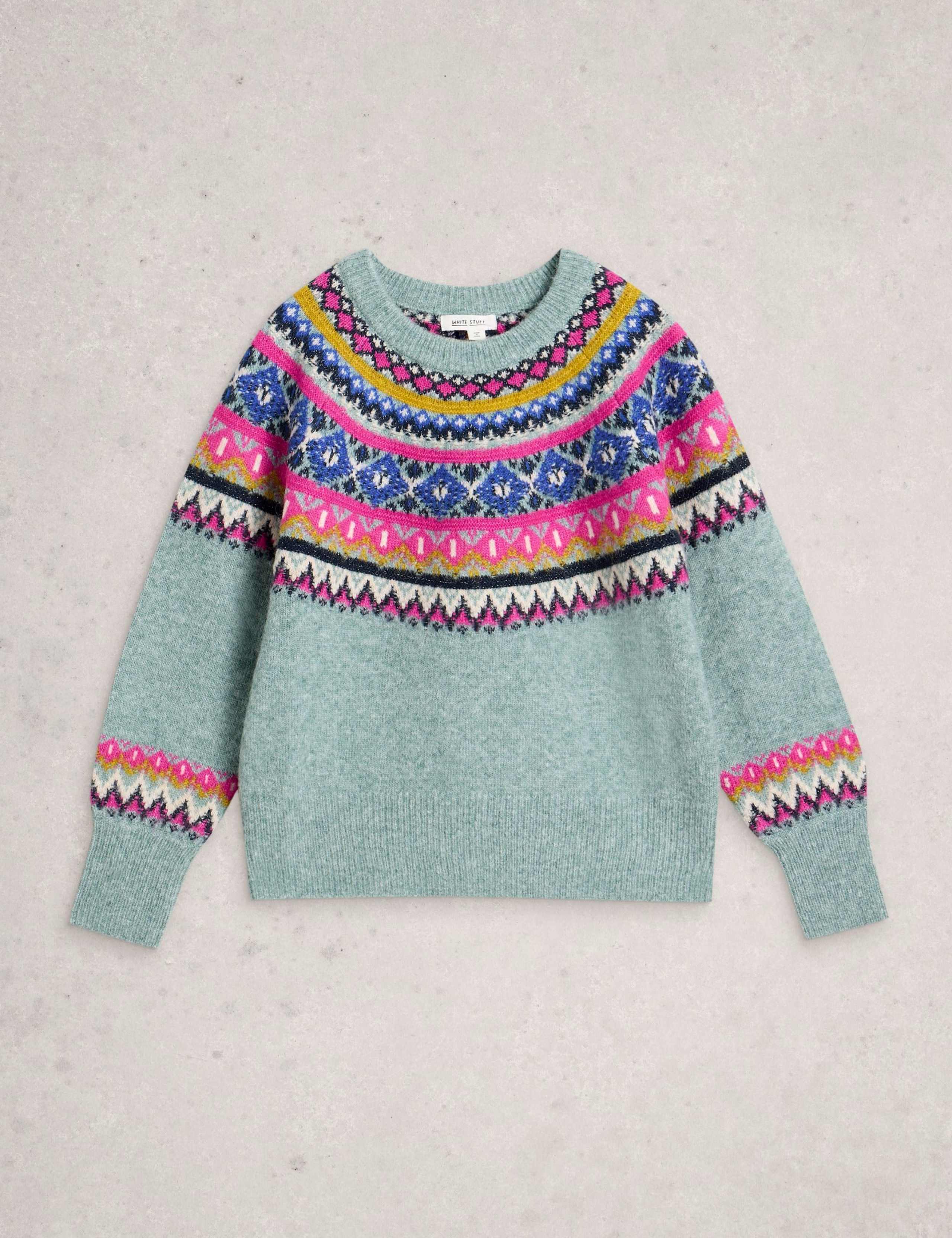 Fair Isle Crew Neck Jumper with Wool 2 of 6
