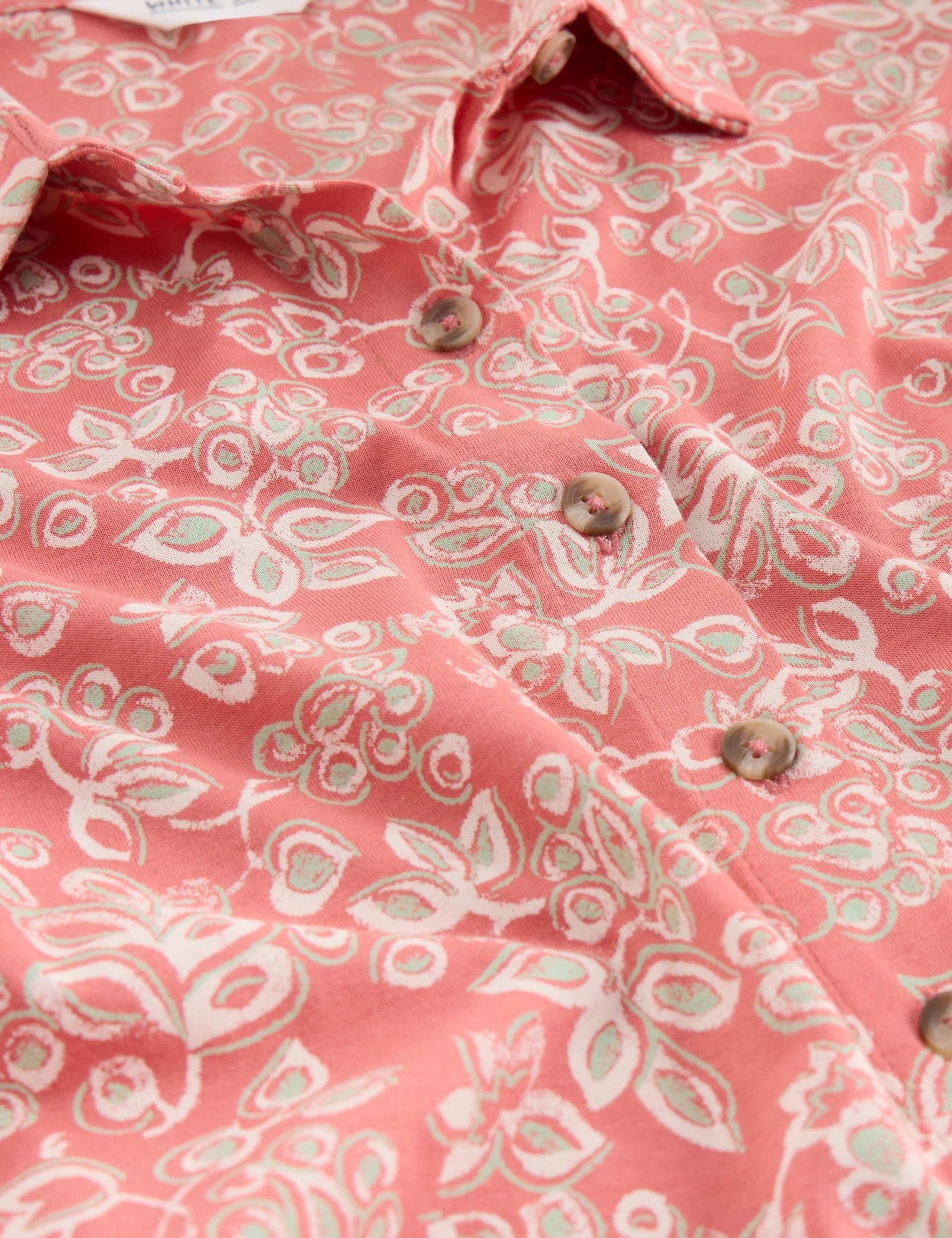 Jersey Floral Midi Shirt Dress 6 of 6