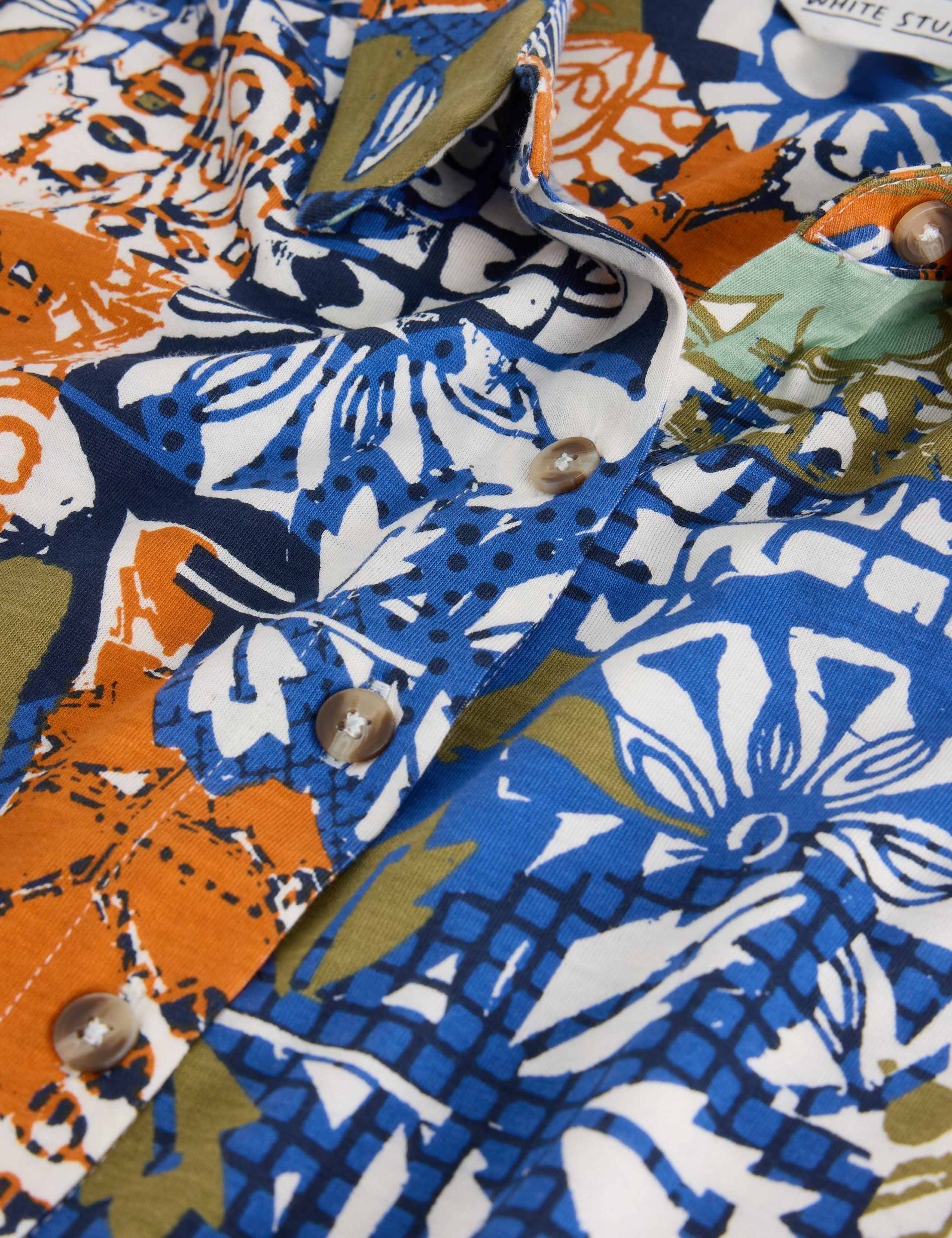 Jersey Floral Midi Shirt Dress 5 of 6