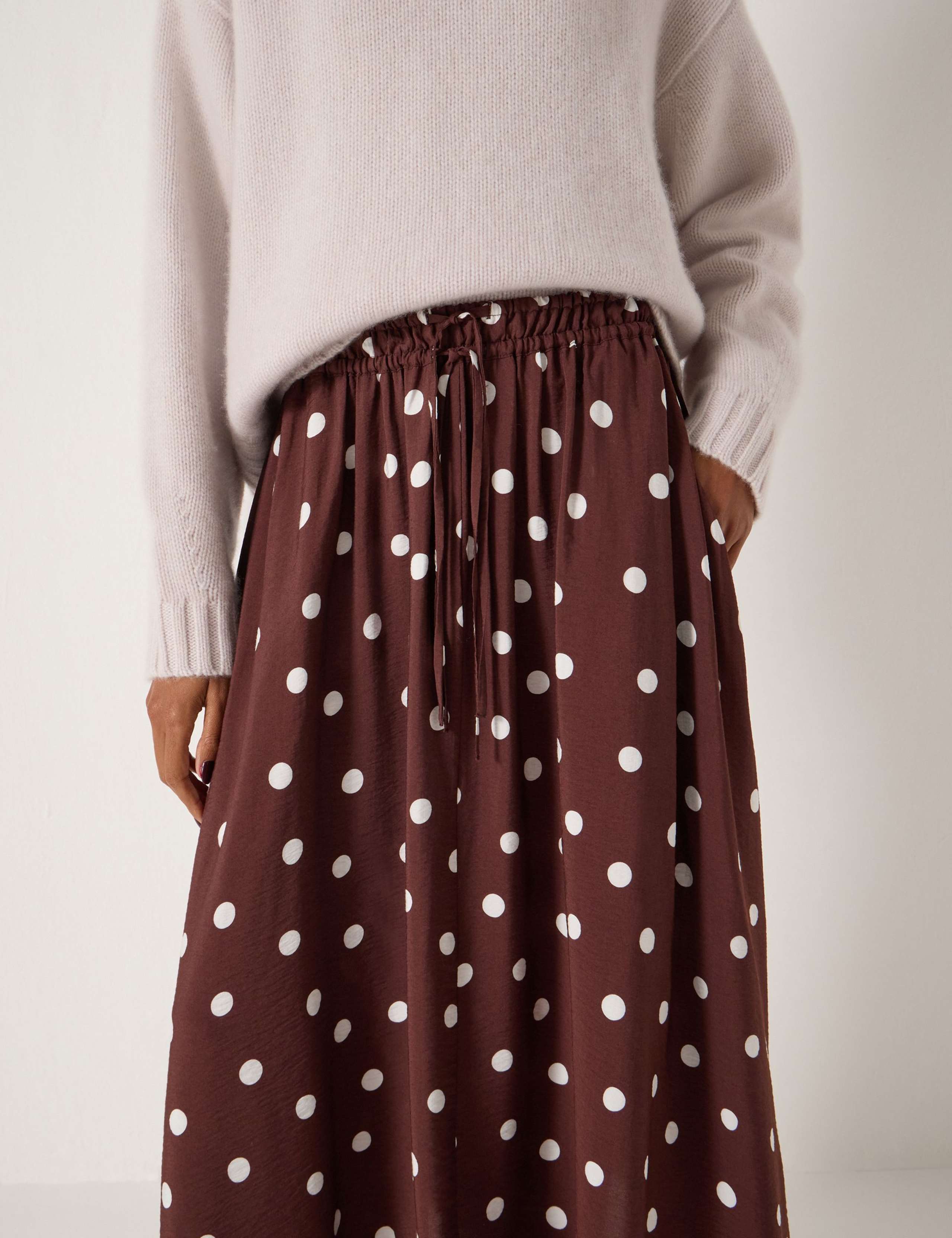 Polka Dot Midaxi Asymmetric Skirt 4 of 6
