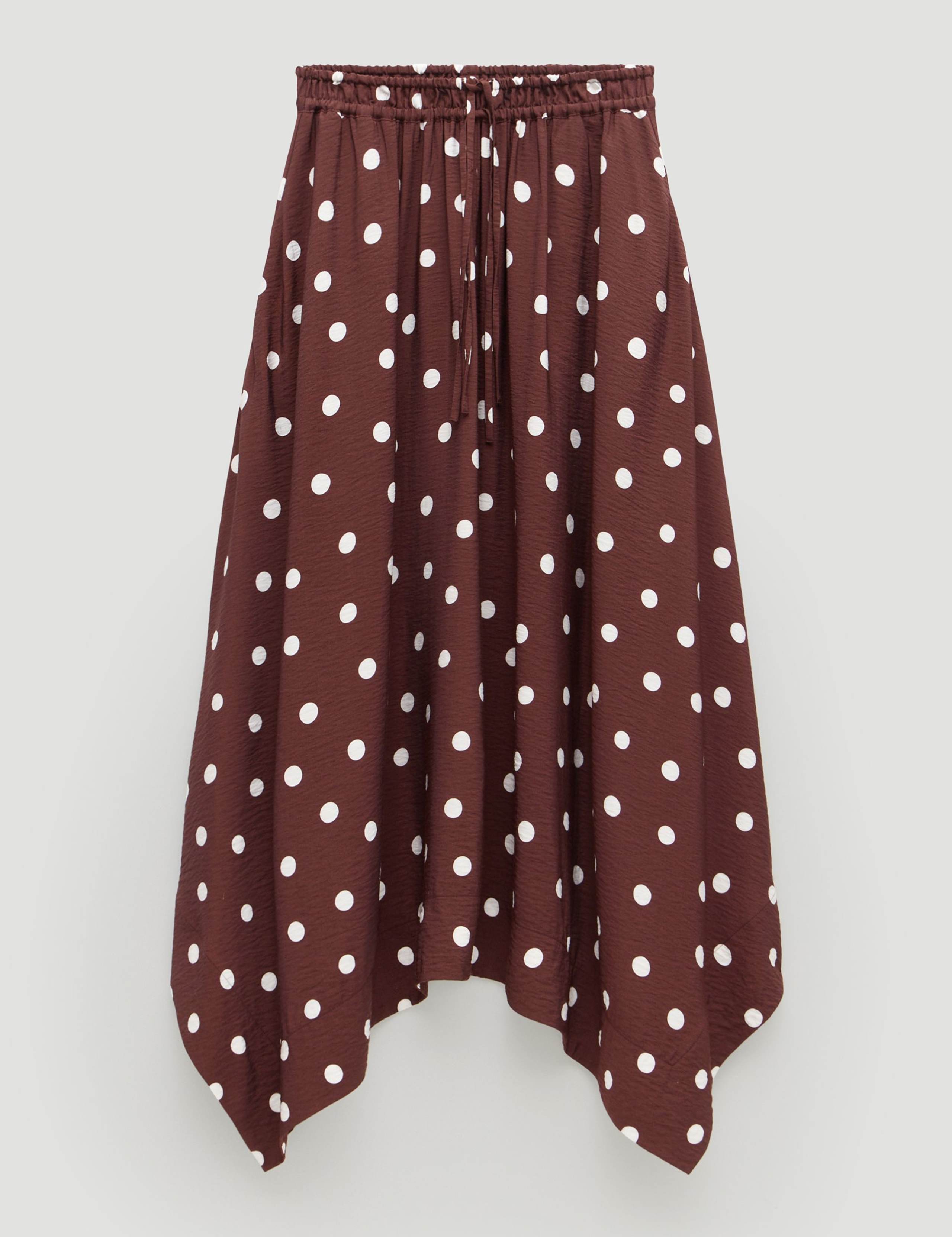 Polka Dot Midaxi Asymmetric Skirt 2 of 6