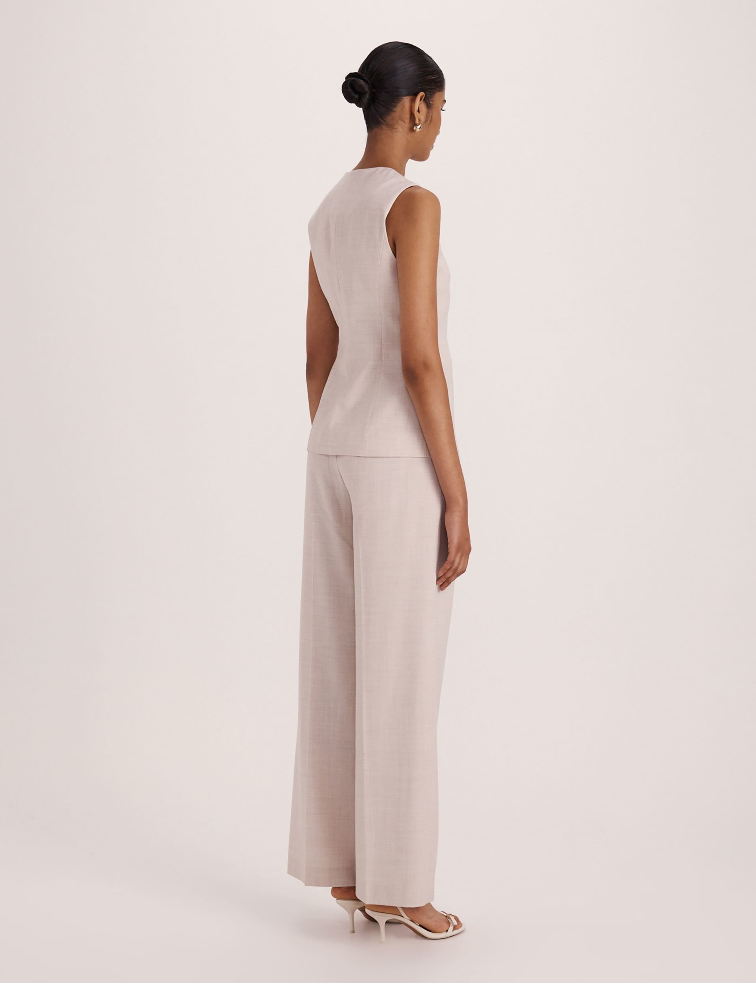 Wool Rich Pleat Front Straight Leg Trousers 3 of 8