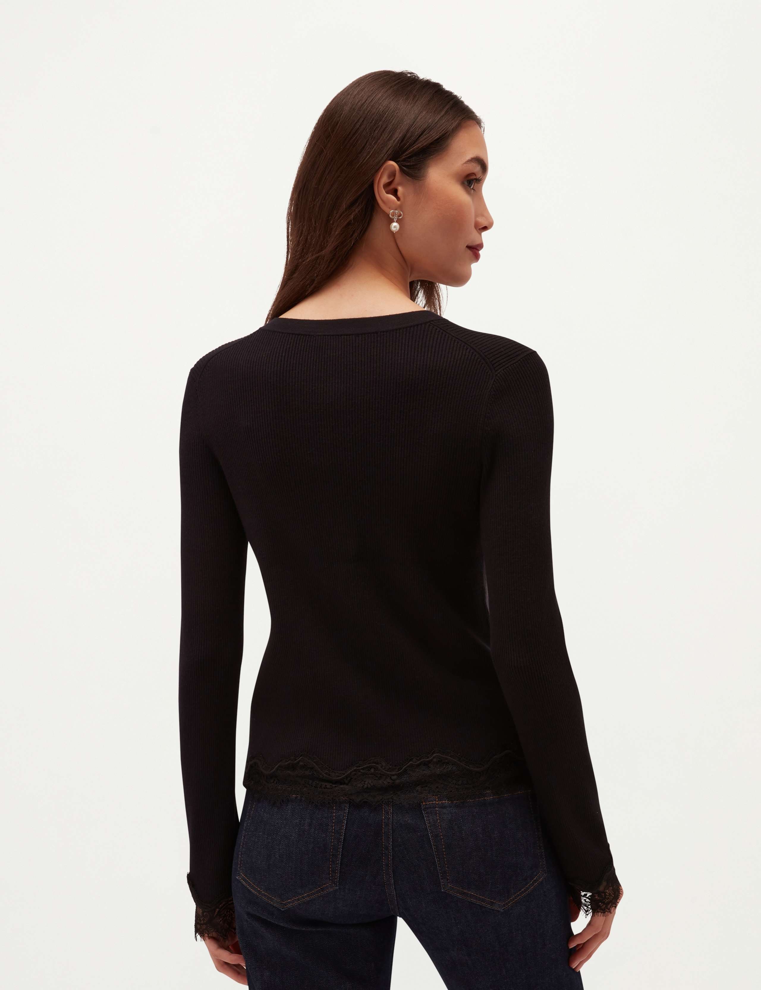 Lace Crew Neck Regular Fit Cardigan 4 of 6