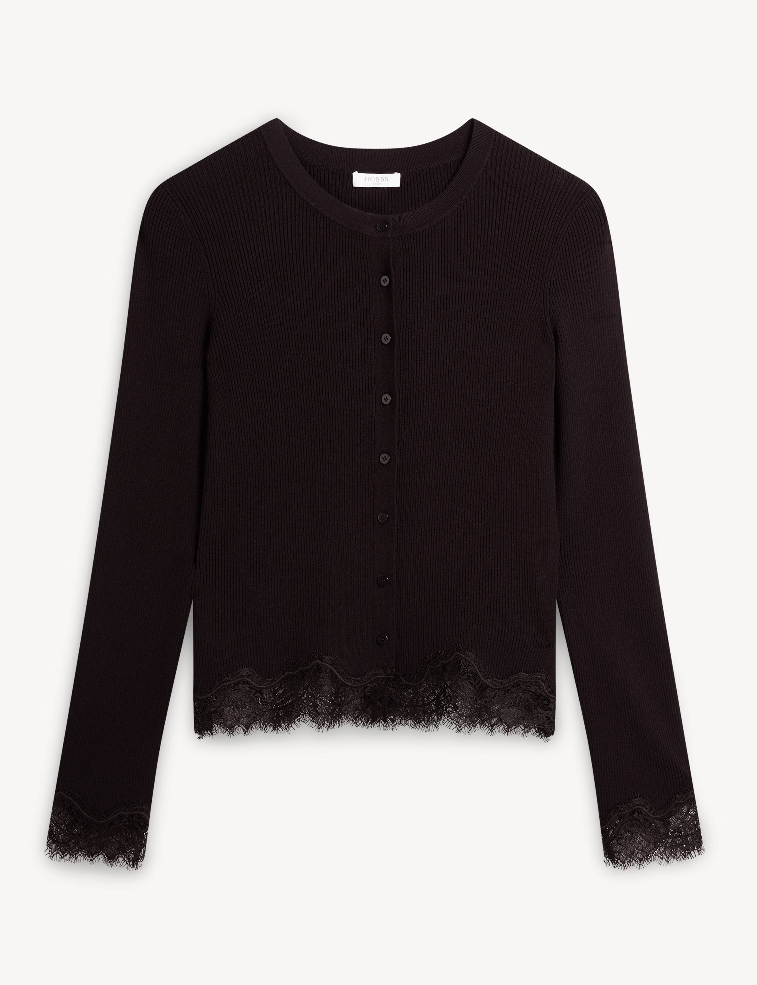 Lace Crew Neck Regular Fit Cardigan 2 of 6