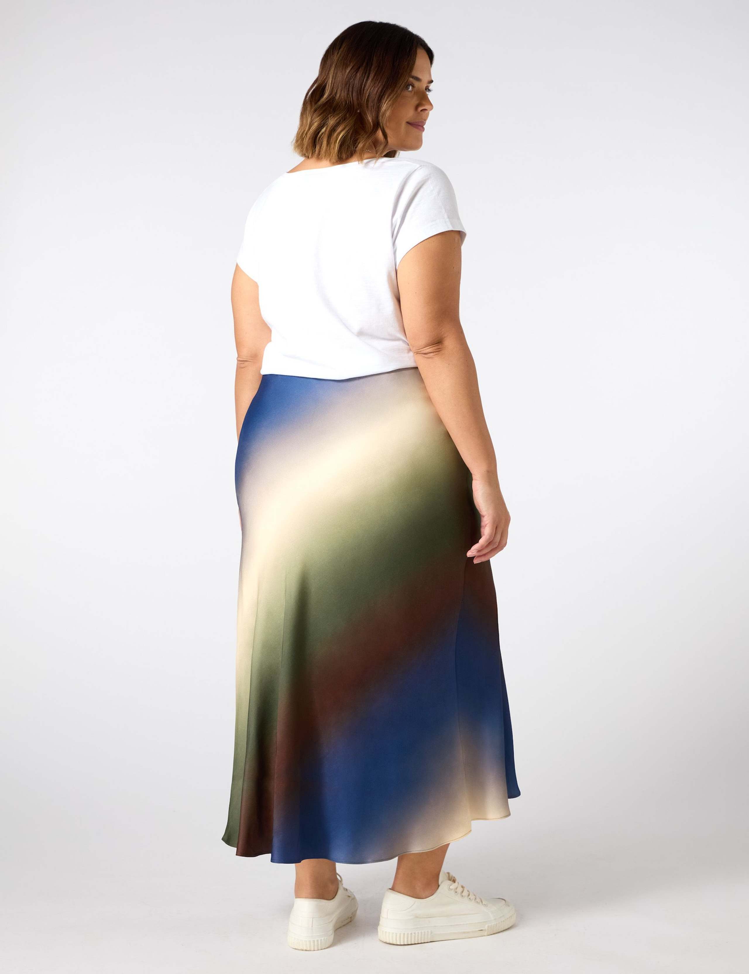 Ombre Midi Slip Skirt 6 of 6